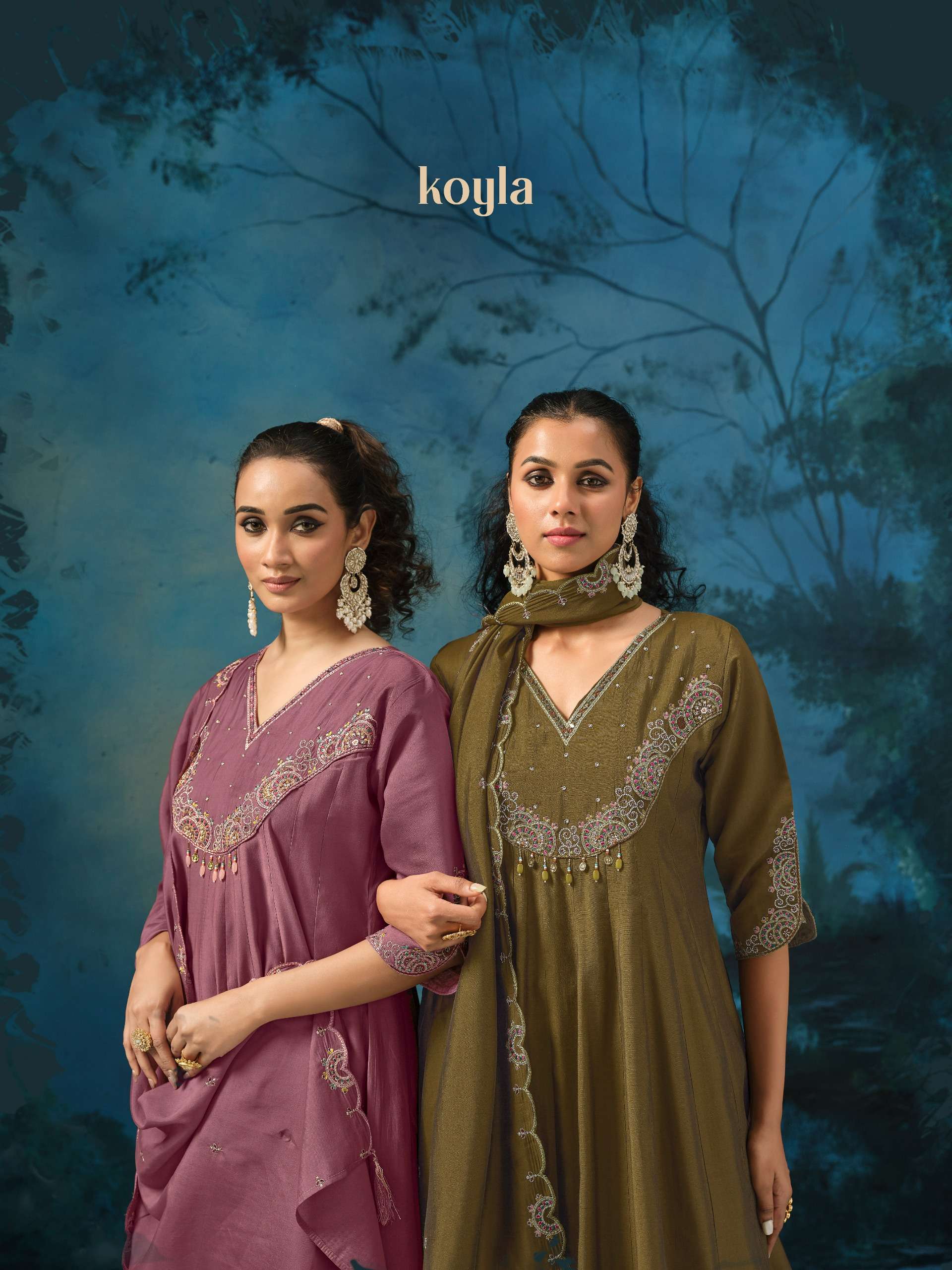 KOYLA TU TON WITH COTTON INNER KURTI SUIT STITCHED SET HEAVY OUTFIT DEALER