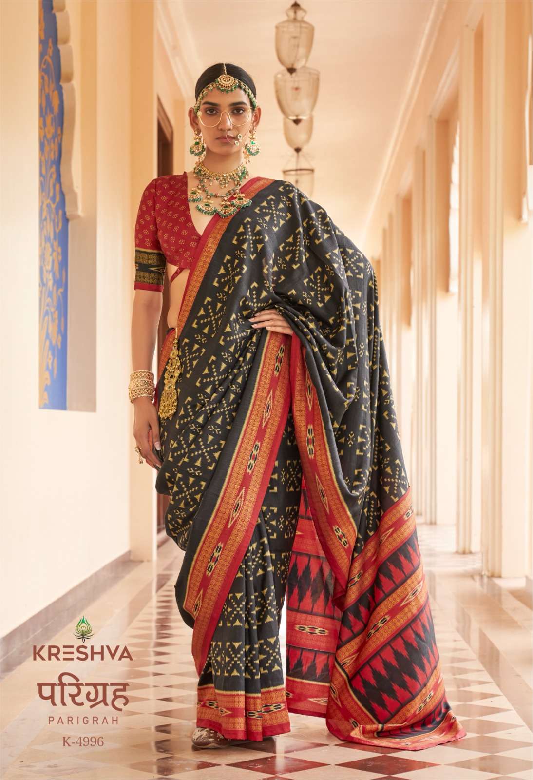 KRESHVA PARIGRAH DESIGNER SIGMA SILK TRADITIONAL AND CLASSIC  FABRIC SAREE BEST RATE