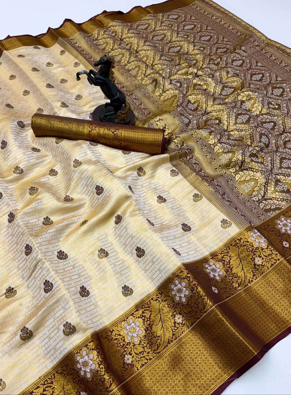 Lakshmi vol 1 Beautiful and soft Kanjivaram Glass Tissue Silk saree reseller in surat
