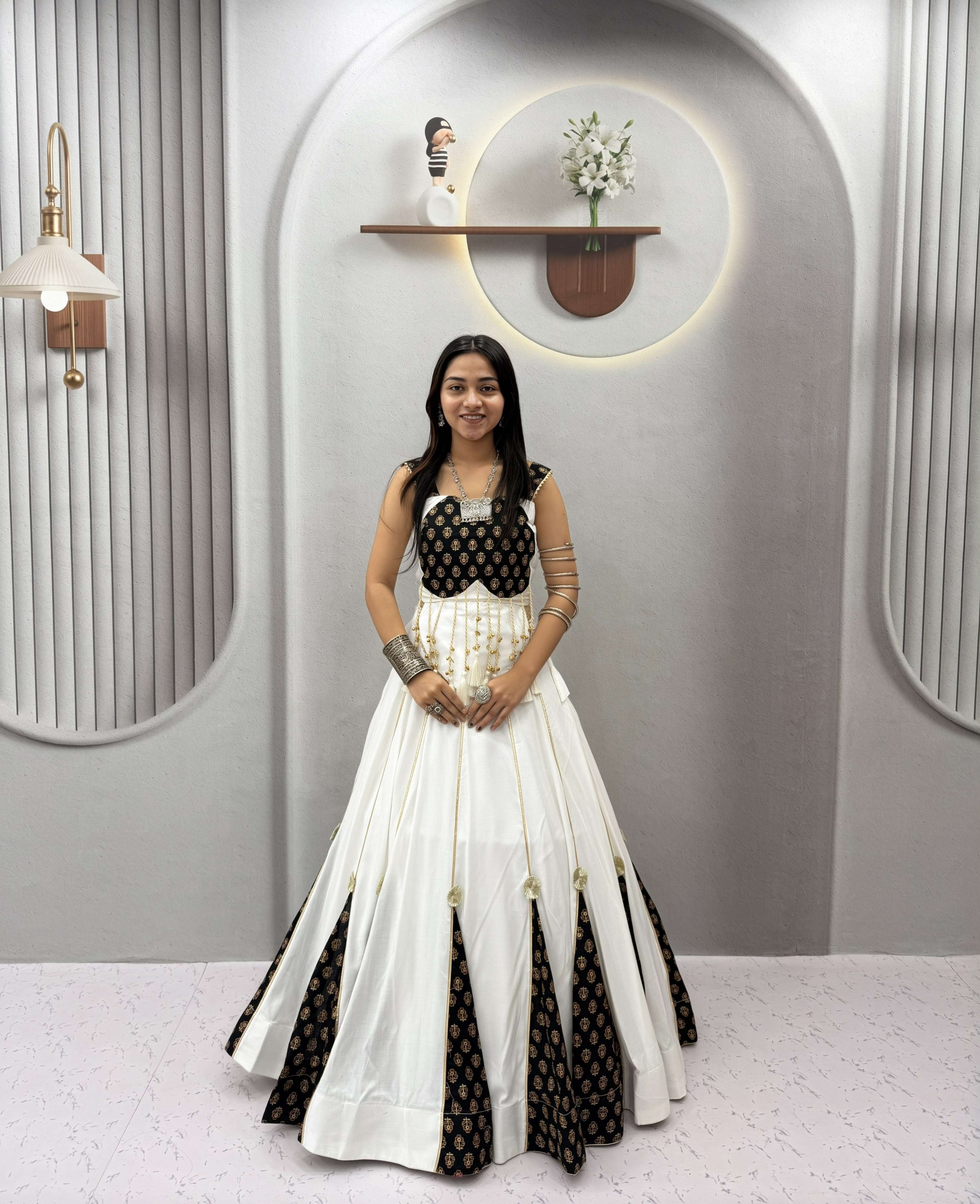   Launching Navratri Special wear Ajrak cotton fabric Lehenga choli reseller in surat 192