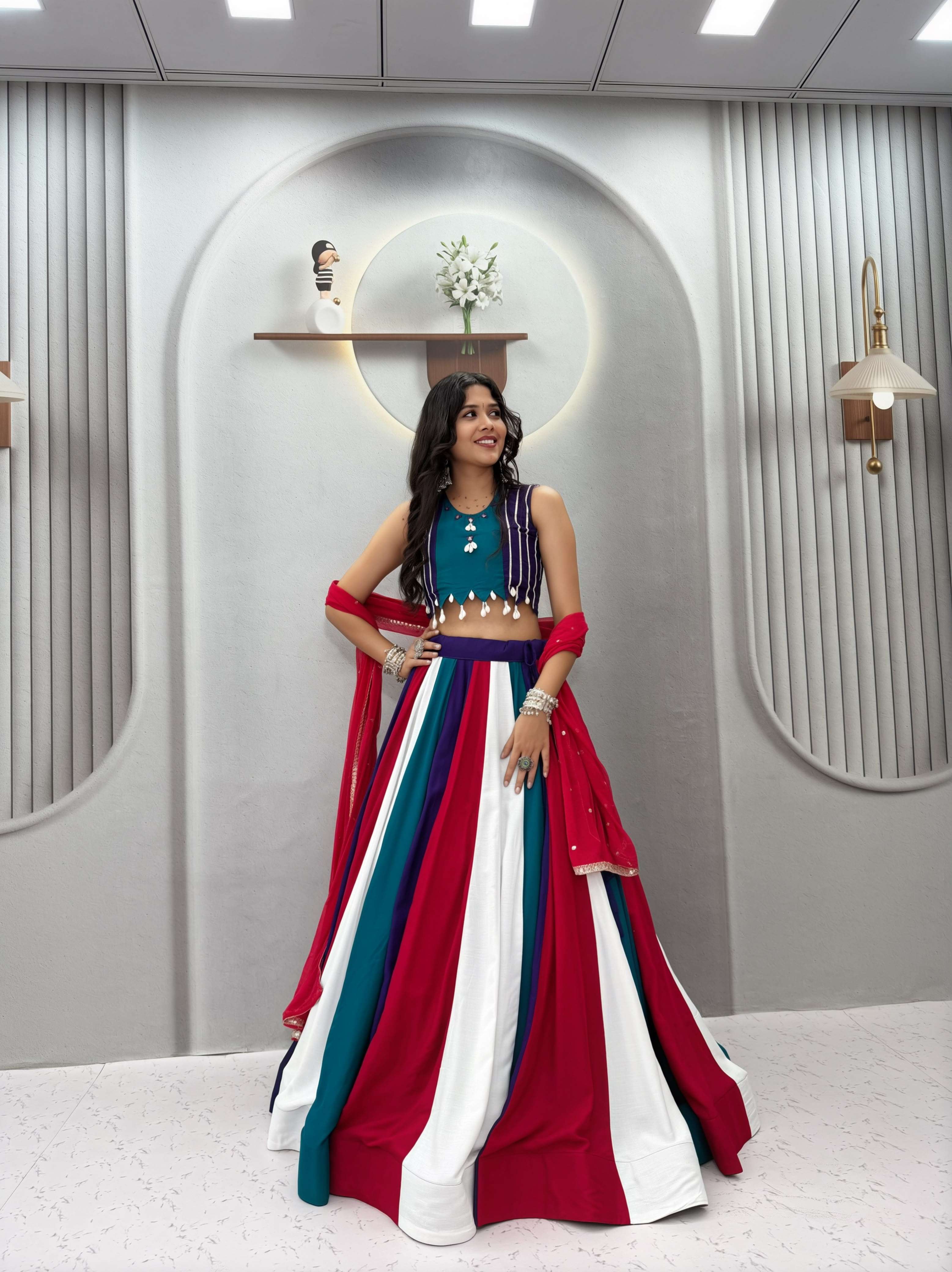 Launching Navratri Special wear Pure cotton fabric Lehenga choli Reseller in surat 186