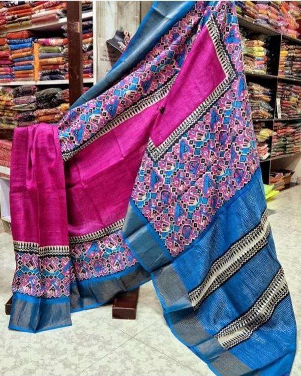 Linen super soft and pure fabric with Digital Print on saree wholesale in surat MG550