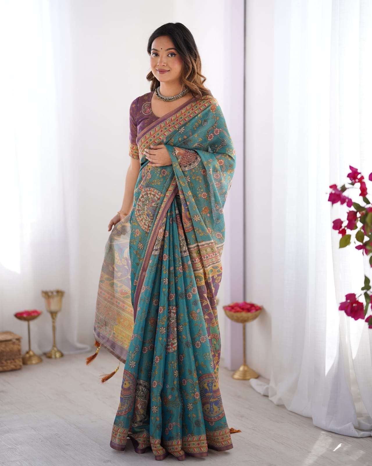LINEN TISSUE SILK FABRIC SAREE WHOLESALE IN SURAT TWT1107
