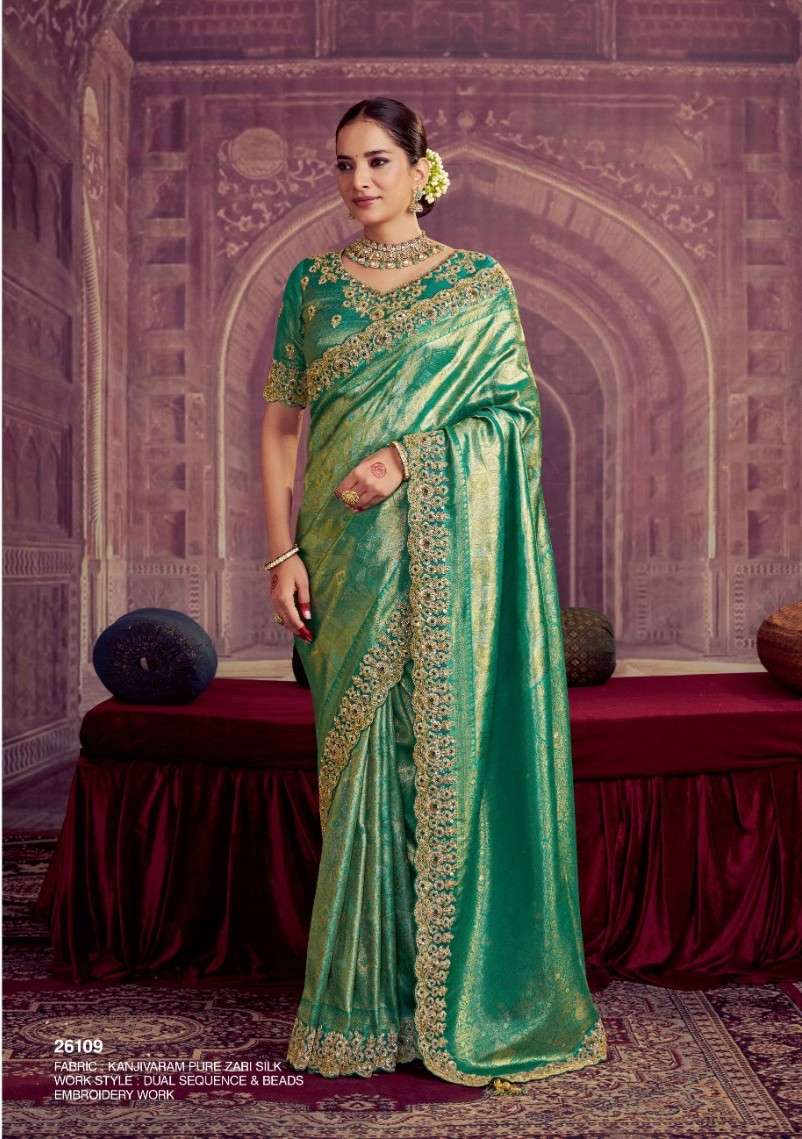 MAHOTSAV MOHMANTHAN 26100 AARADHY FANCY FABRIC SAREE WHOLESALE IN SURAT
