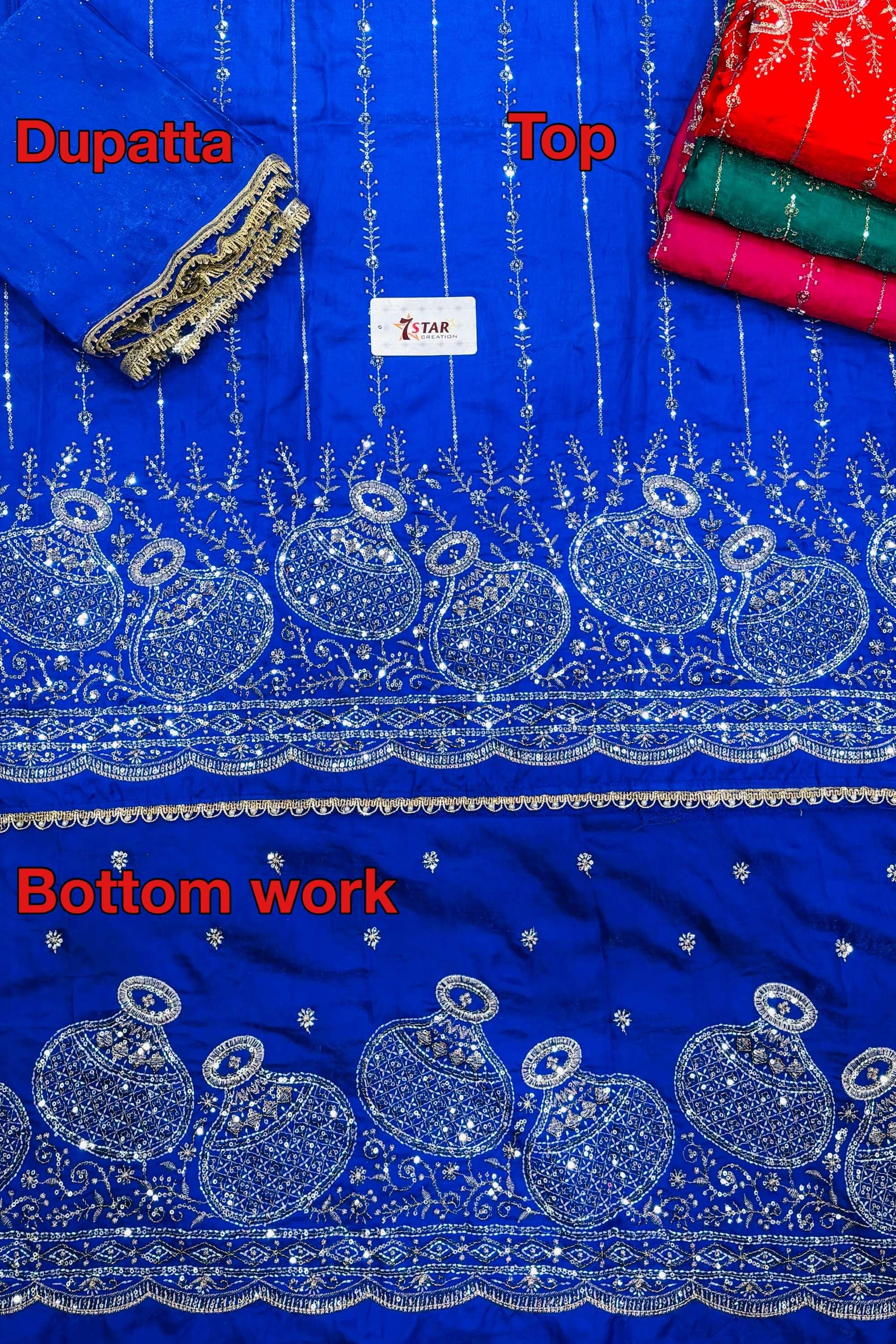 MATKA FANCY COTTON FANDY ALLOVER BEATS WORK LADIES SUIT KACHA MAL BUY