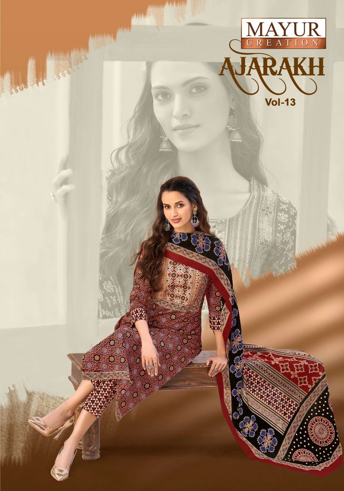 MAYUR CREATION AJARAKH VOL 13 COTTON SUMMER SHALWAR KAMEEZ FOR EVERY DAY SURAT