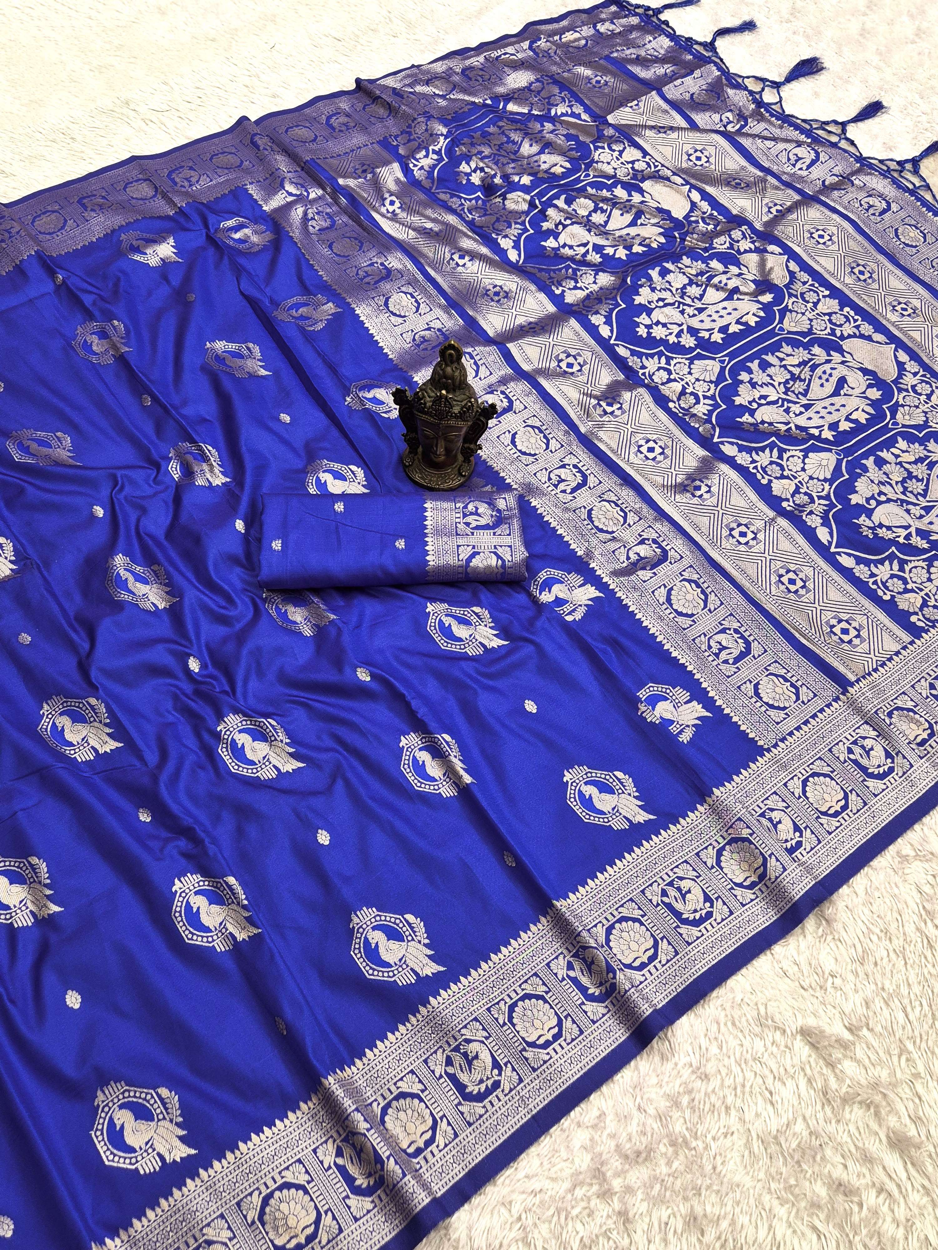 MAYURI SOFT AND PURE BANARSHI SILK FABRIC SAREE WHOLESALE IN SURAT