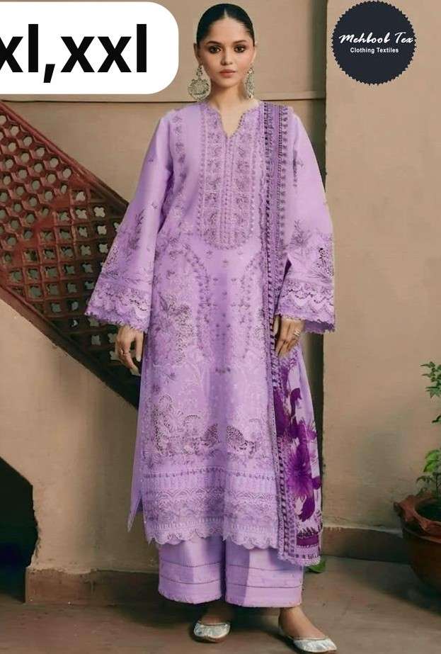 MEHBOOB TEX 2106 TO 2108 COTTON WITH HEAVY EMBROIDERY PAKISTANI DRESS READYMADE BUY IN SURAT