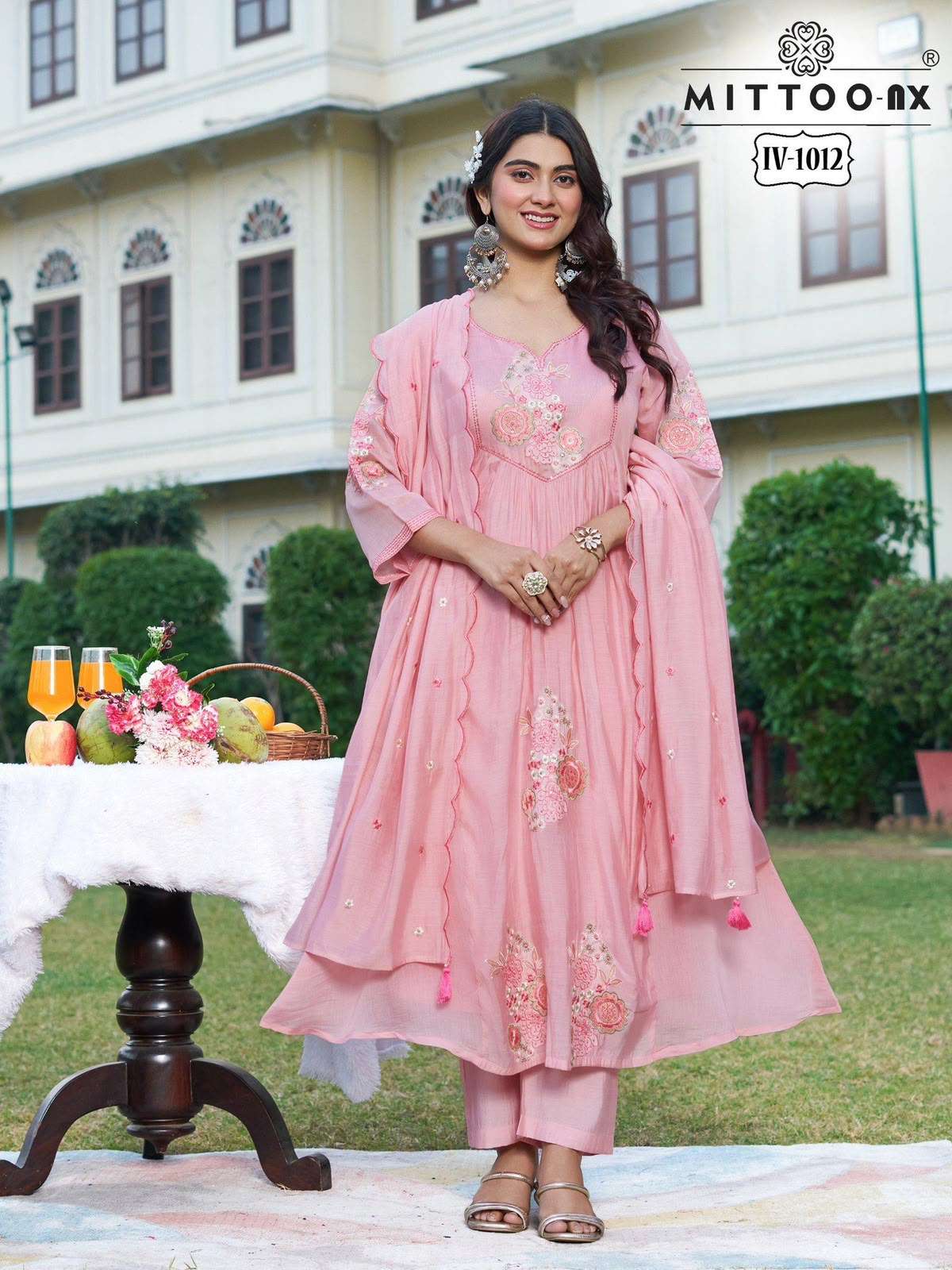 MITTOO NX IV 1020 & 1083 SOFT MULL CHANDERI SILK COTTON INNER SALWAR SUIT WHOLESALER 