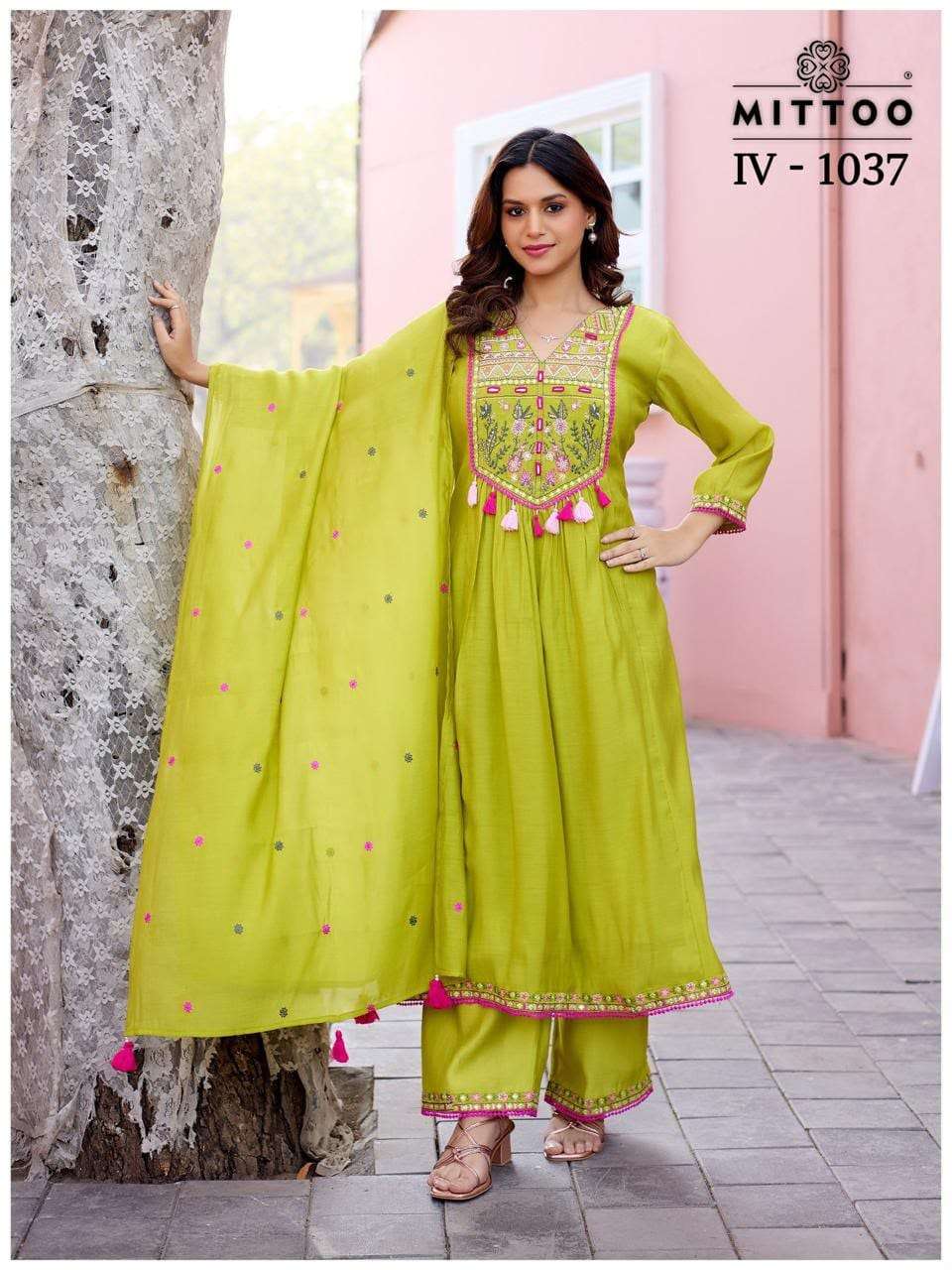 MITTOO NX IV 1036 CHANDERI FALRE KURTI SUIT STITCHED DAILY WEAR COLLECTION RESELLER