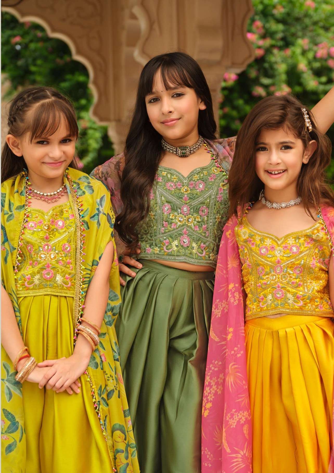 NANNI MUNNI VARNIKA KIDS WEAR SATIN SILK EMBROIDERY PATIYALA SUIT FUNCTION DEALER
