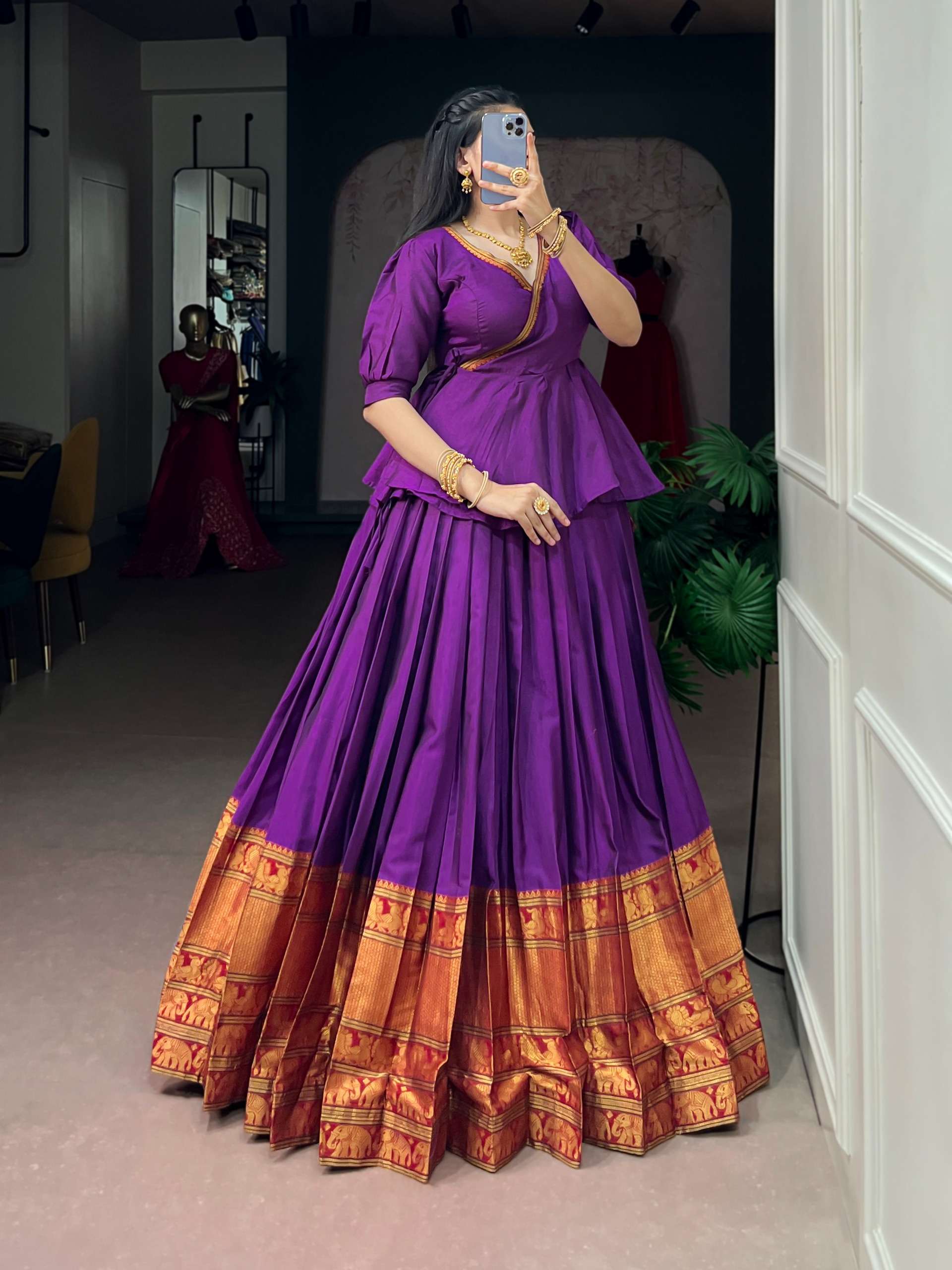 Narayan Pet cotton fabric lehenga choli reseller in surat 1108 
