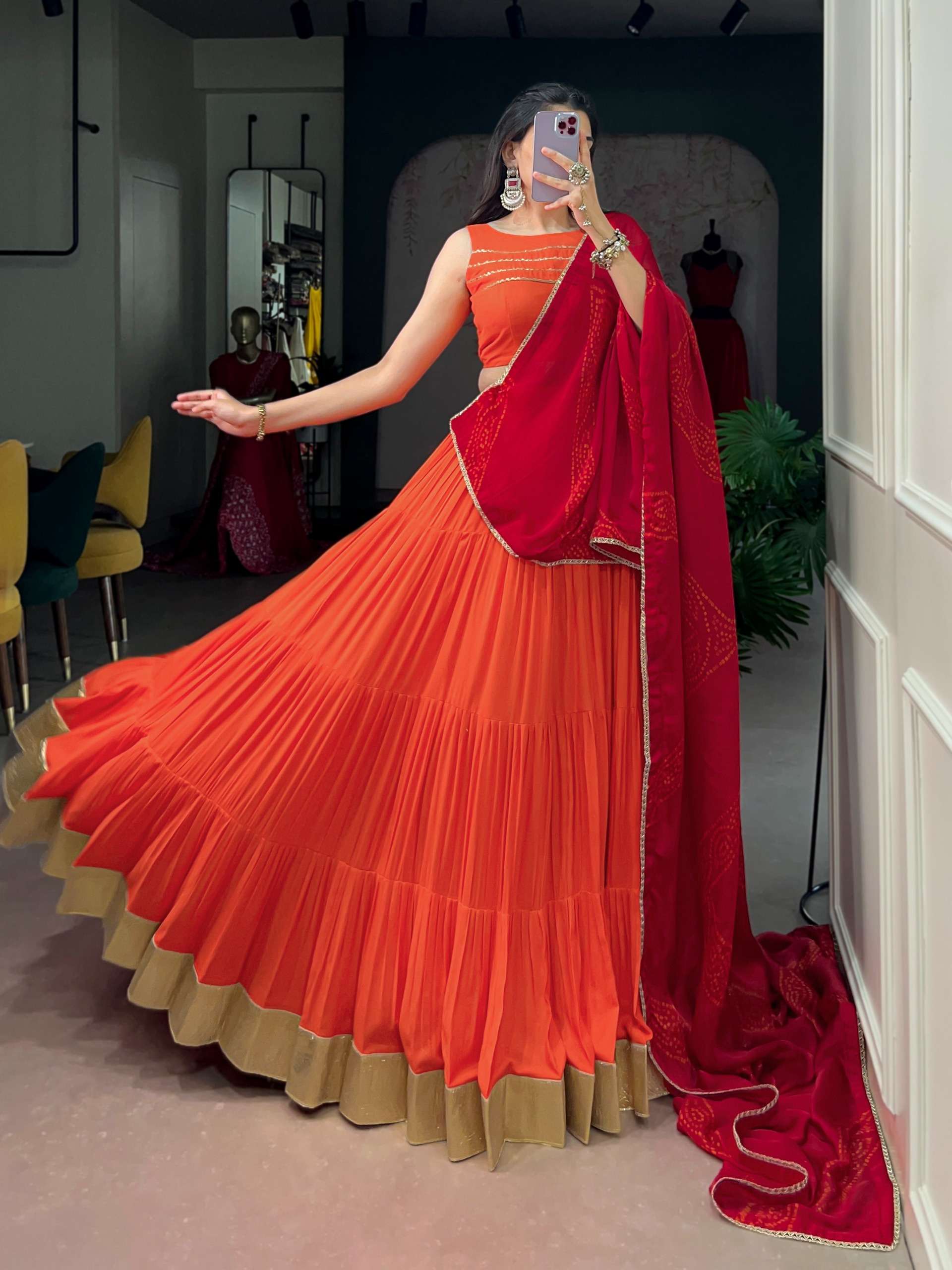 Navratri Beautiful Collection wear soft Rayon fabric caniya choli reseller in surat  1778