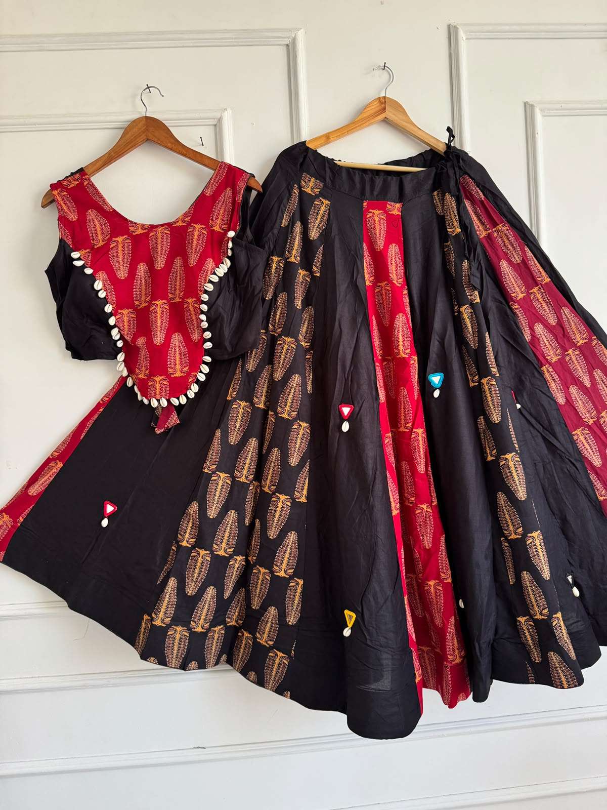 Navratri collection Heavy Ajrakh cotton fabric Lehenga Choli reseller in surat