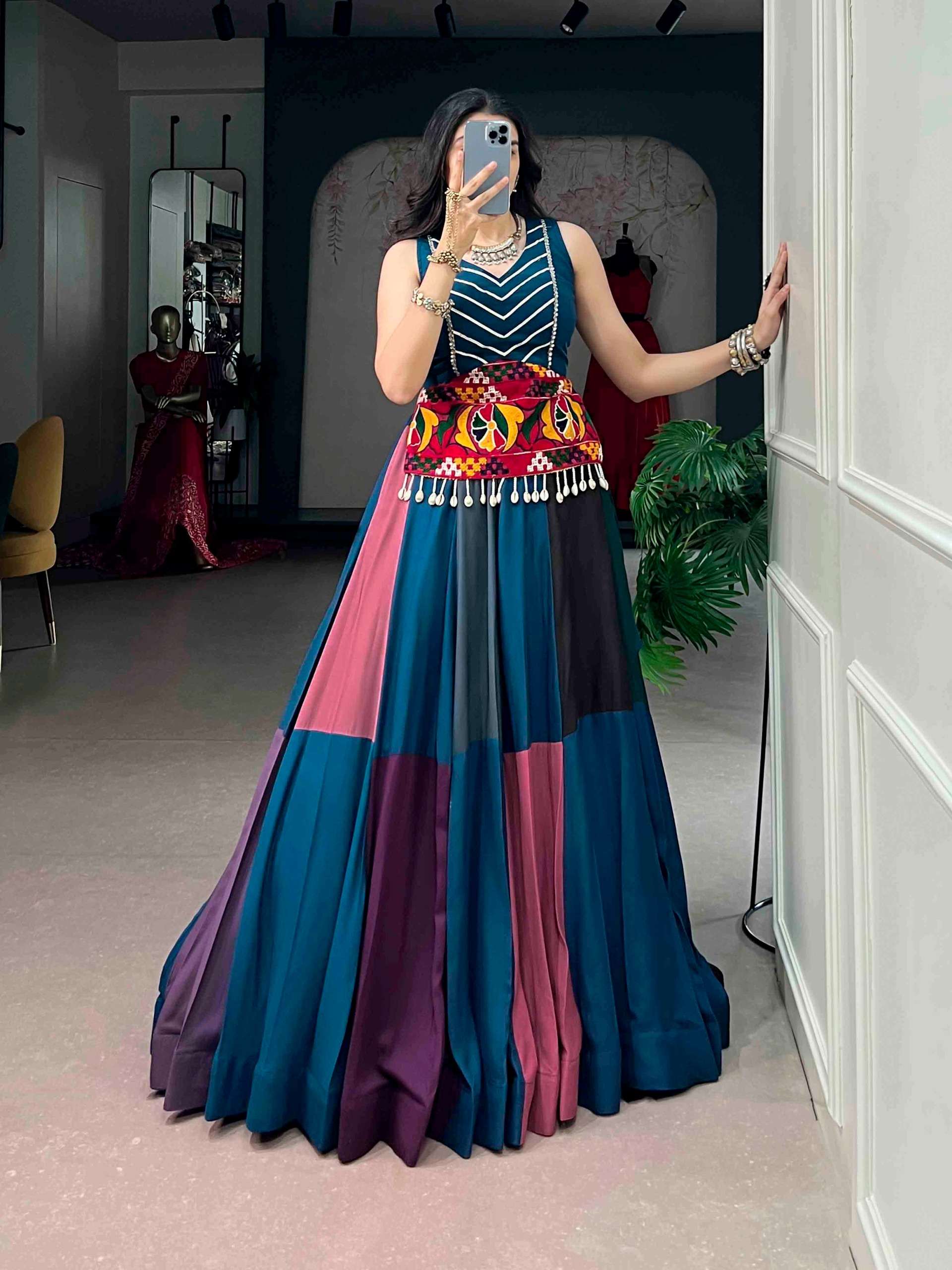  Navratri wear with elegant Rayon fabric Lehenga choli wholesale in surat  1704 