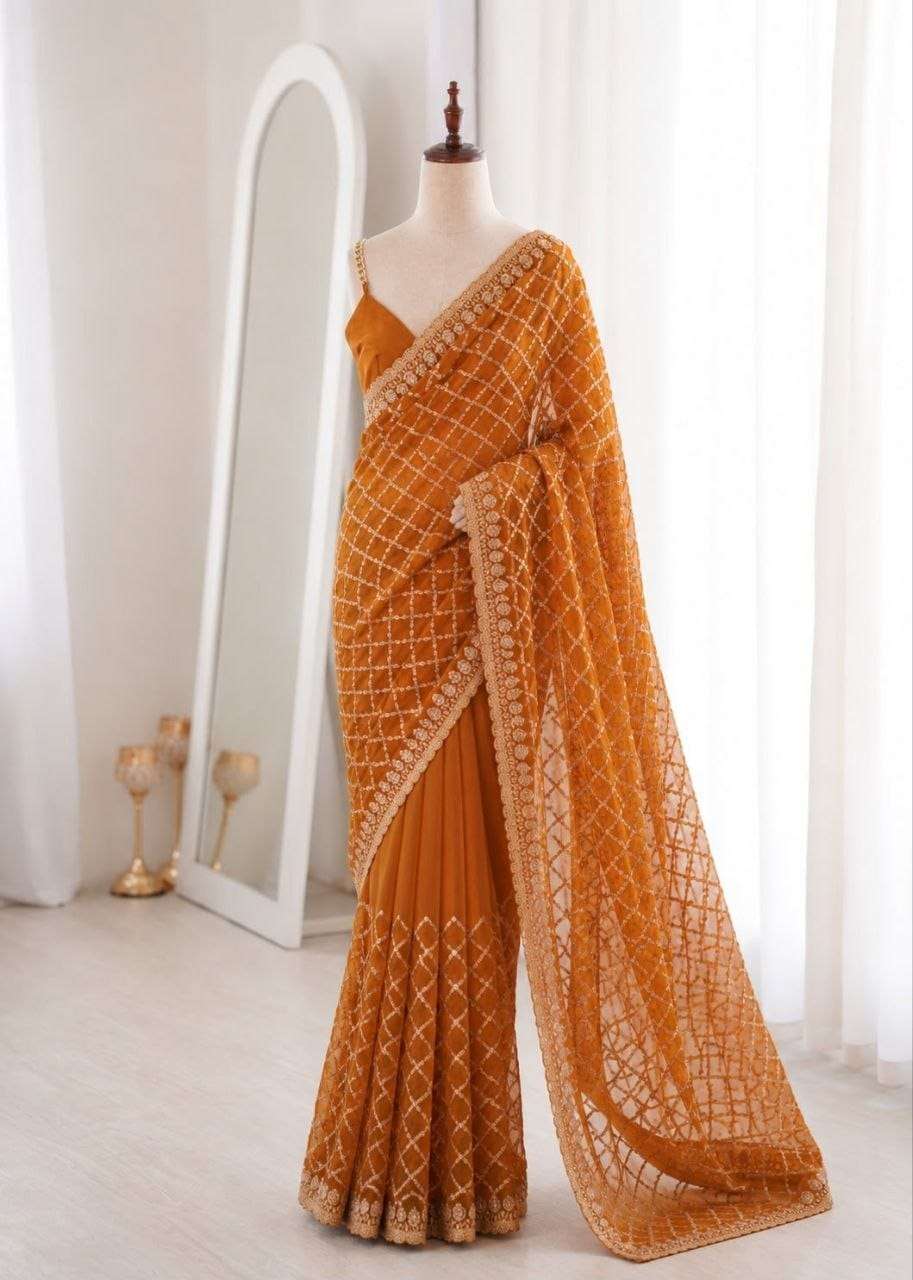 NC MOSS FABRIC SAREE RESELLER IN SURAT KK 952