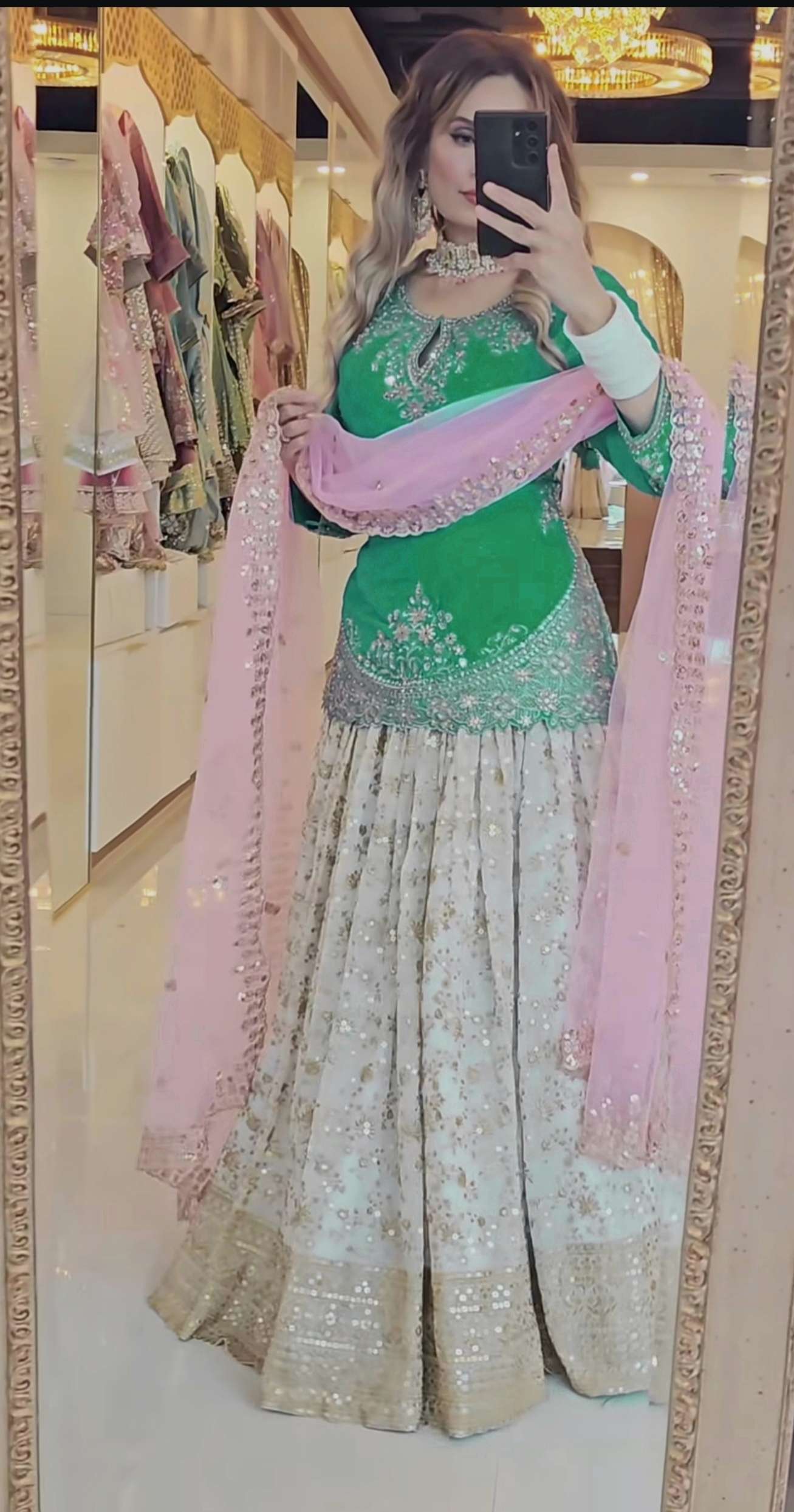 New Designer Heavy Chinon silk fabric Lehenga Top In New Fancy Style reseller in surat NF 1242 