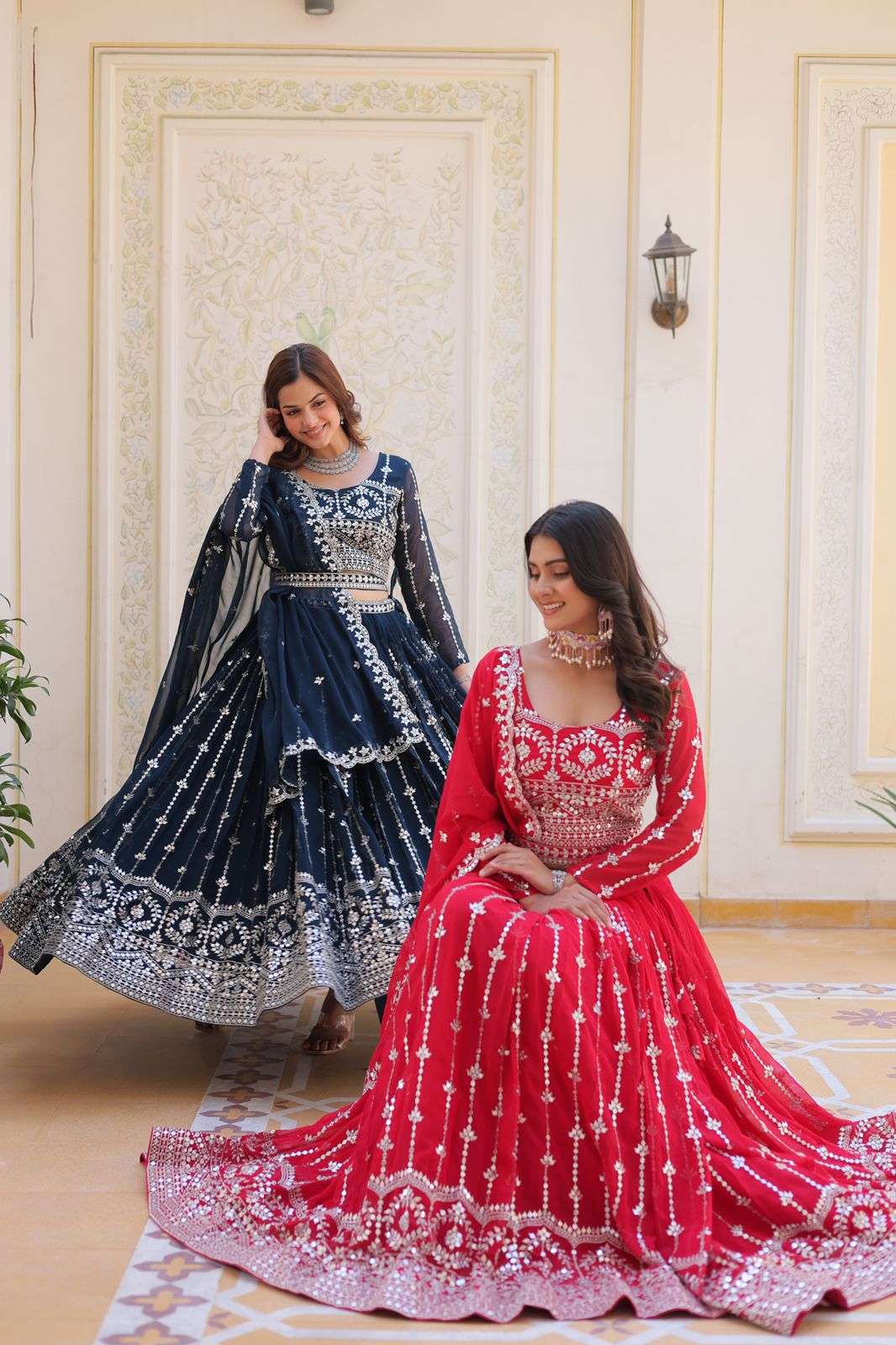  New Launching Wedding wear Georgette fabric Lehenga Choli reseller in surat 085