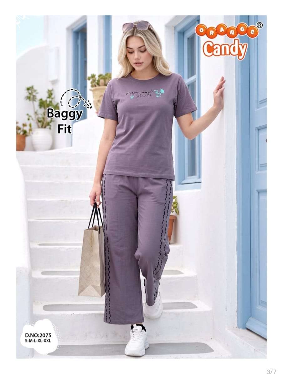 ORANGE CANDY 2075 IMPORTED COTTON TRACK SUITS BAGGY FIT CORD SET RESELLER