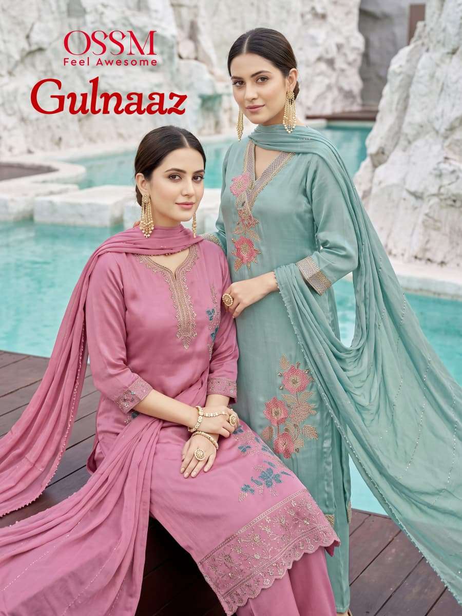 OSSM GULNAAZ READYMADE ROMAN GLASS FESTIVAL 3 PIECE COLLECTION REGULAR WEAR STORE