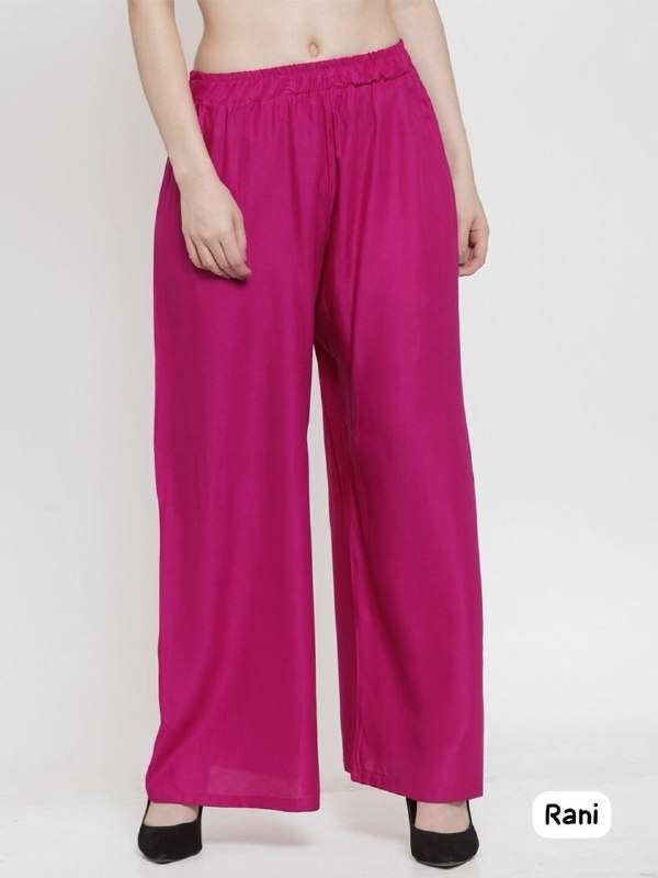 PALLAZOS SOLID PALAZZO 12 COLORS RAYON FABRIC REGULAR WEAR RESELLER