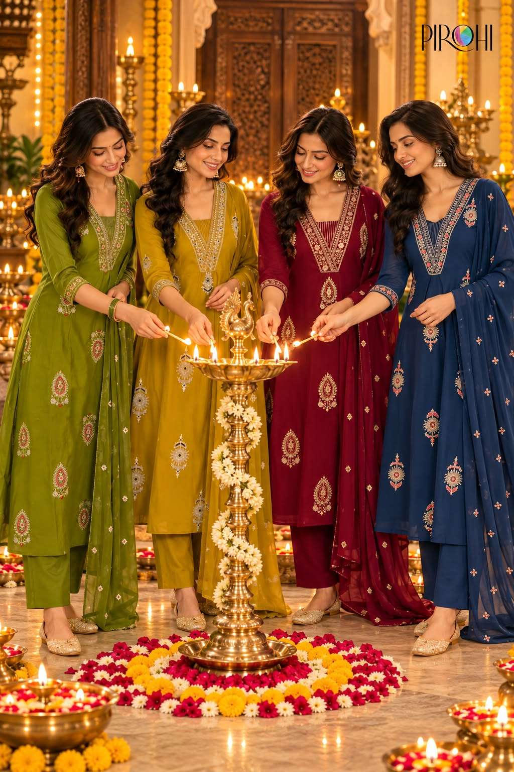 PIROHI MALAIKA MUL CHANDERI  WITH INNER ANARKALI SIMPLICITY FOR YOUR DAILY ROUTINE SHOP