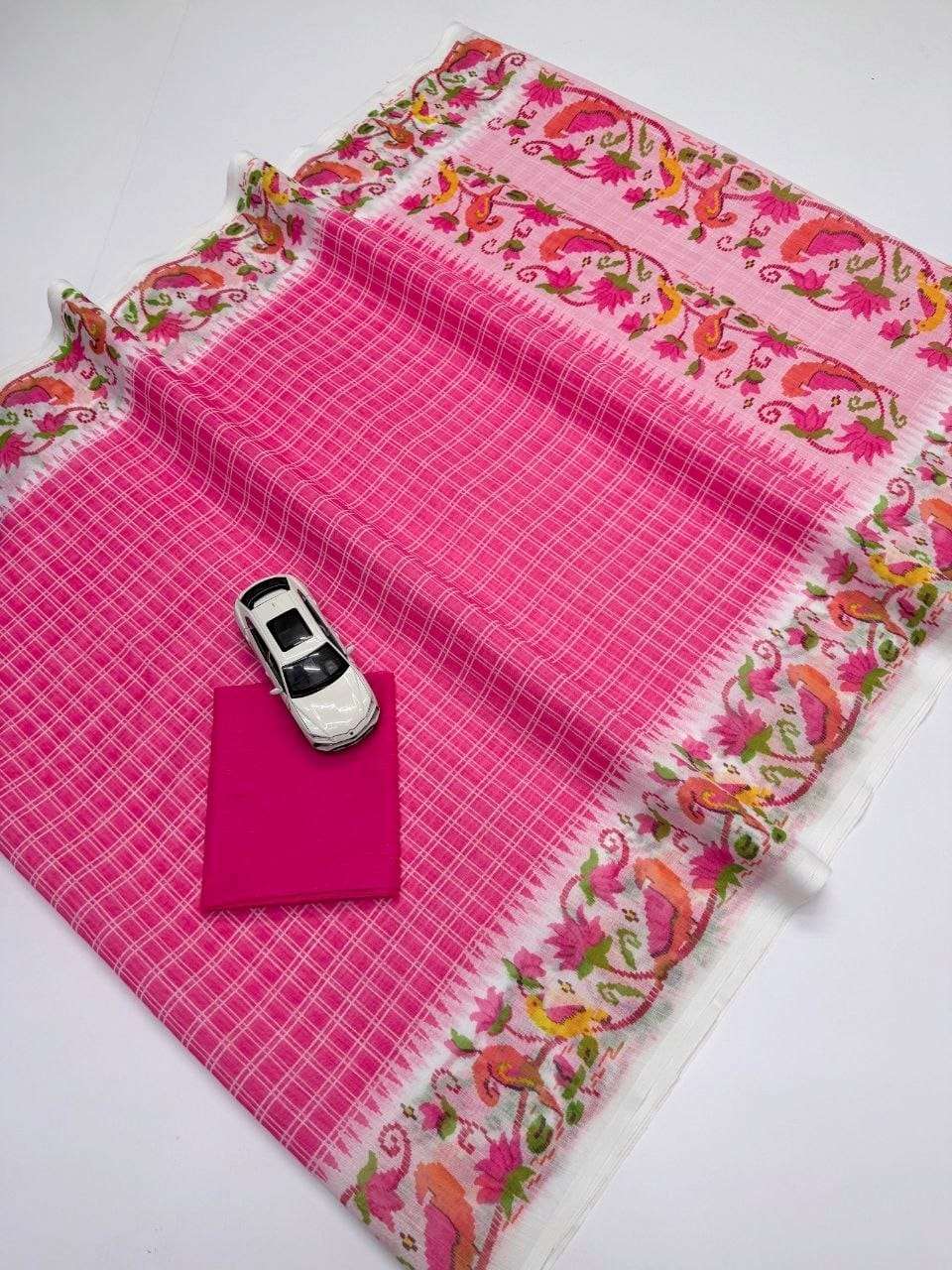Plain Soft and pure Linen fancy fabric saree reseller in surat MG707