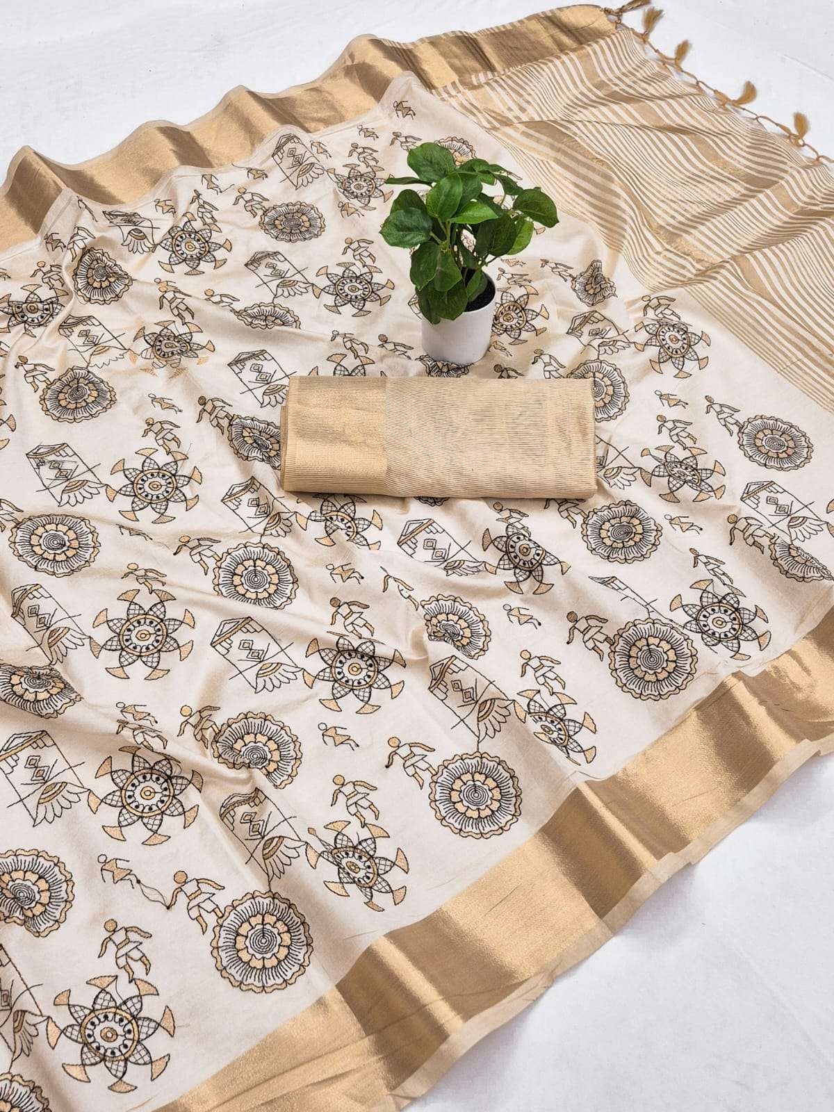  Pure Aasami Silk fabric with beautiful digital print on saree wholesale in surat TWT1113