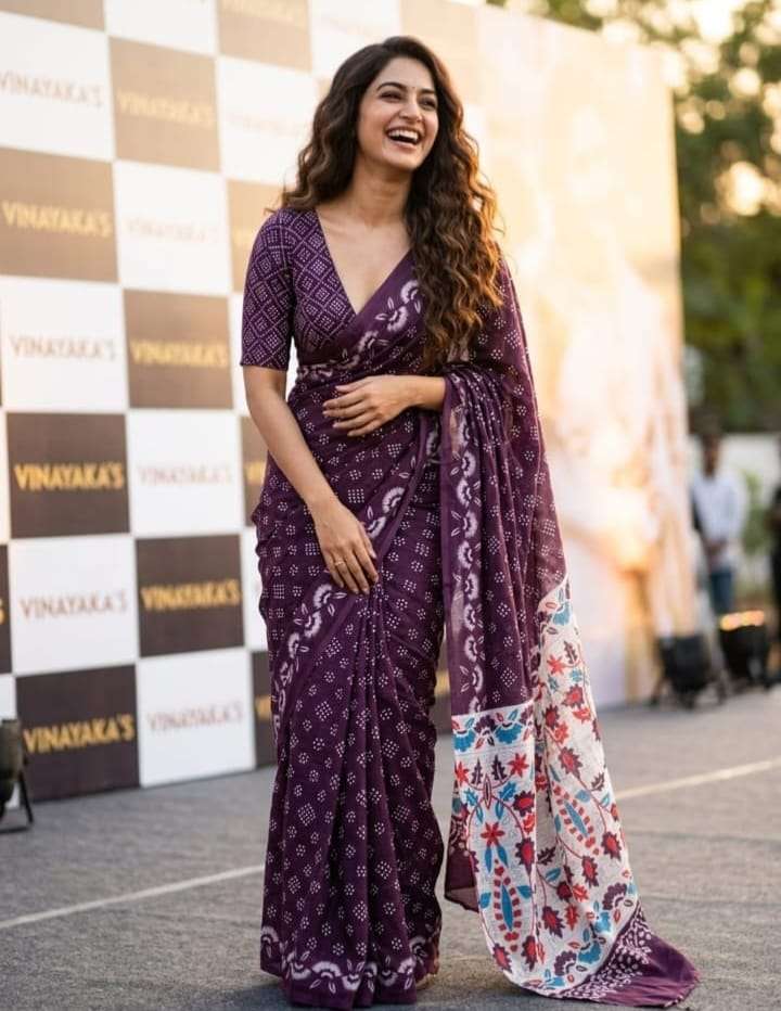  Pure and soft Linen Digital Print on saree regular wear Reseller in surat