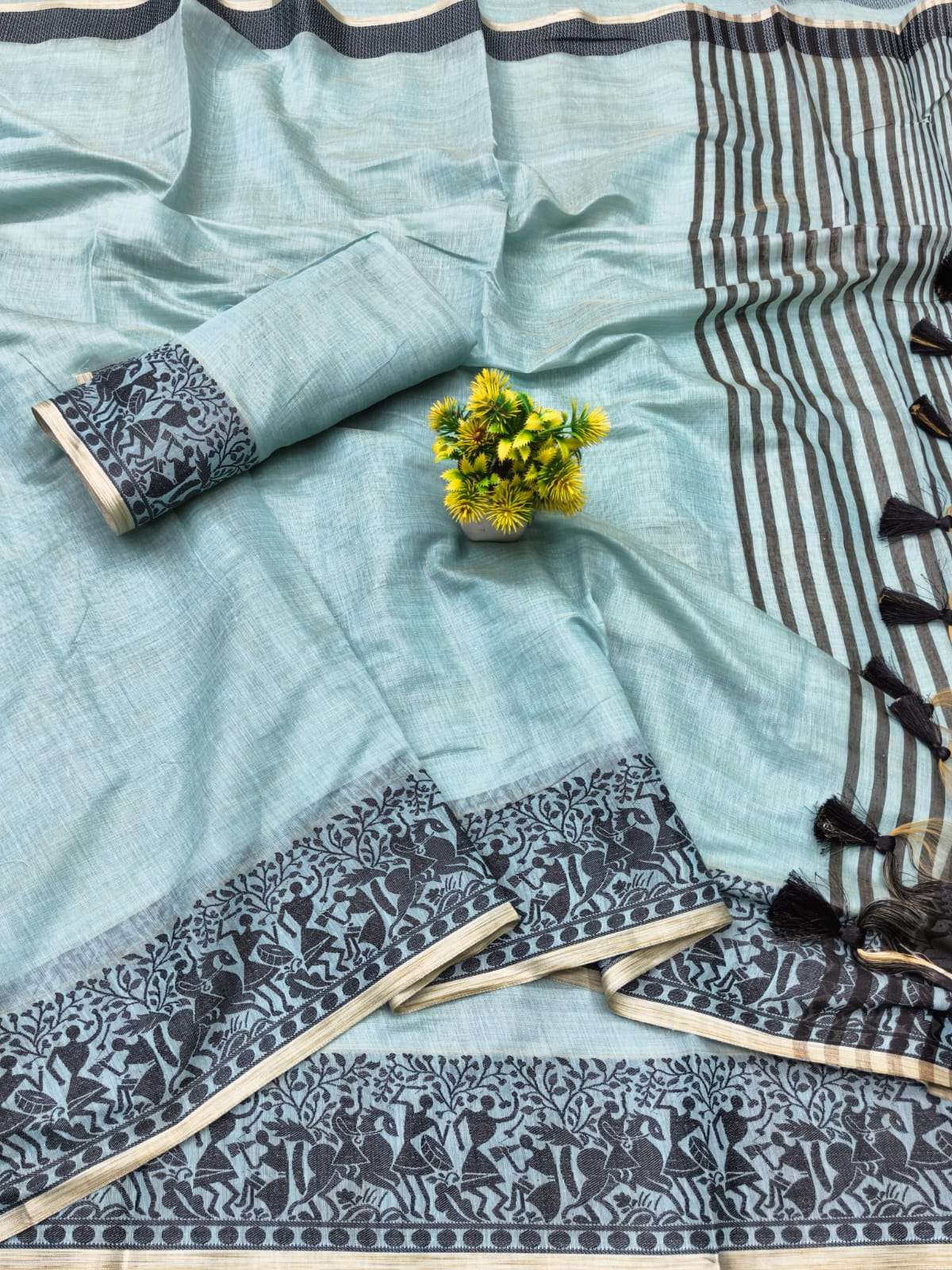 PURE COTTON SOFT SILK FABRIC SAREE WHOLESALE IN SURAT TWT1093