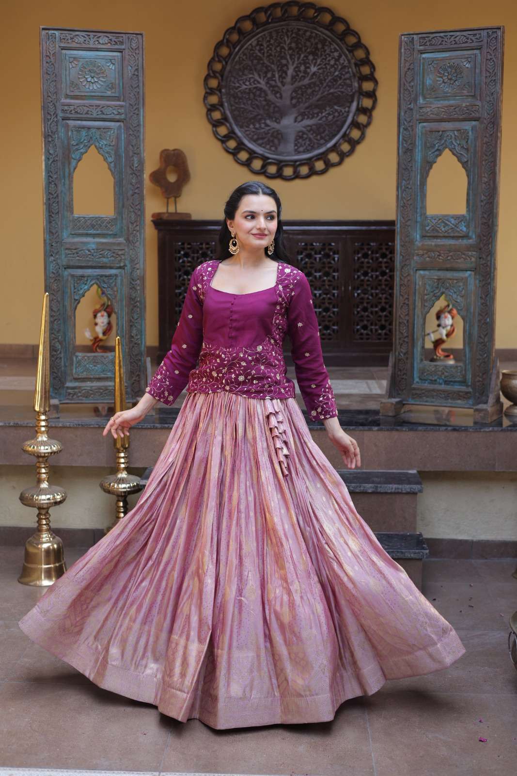 PURE DYABLE VISCOSE FABRIC LEHENGA CHOLI RESELLER IN SURAT 7165
