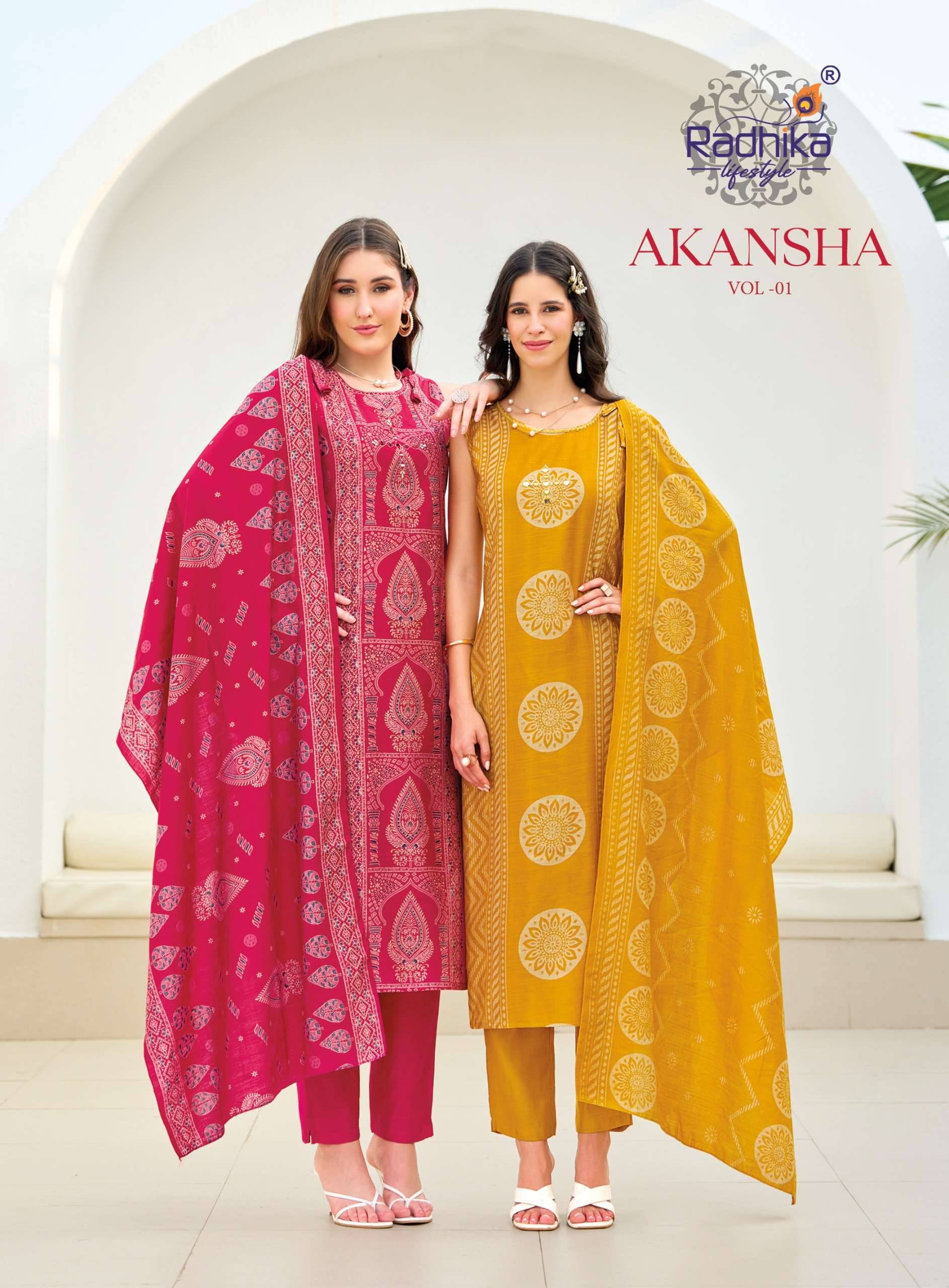 RADHIKA LIFESTYLE AKANSHA VOL 1 FOIL PRINT WITH WORK A SYMPHONY OF VIBRANT HUES FOR DAILY WEAR