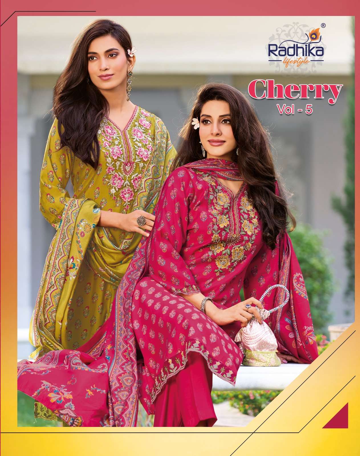 RADHIKA LIFESTYLE CHERRY VOL 5 DISCHARGE SALWAR KAMEEZ THE RADIANCE OF SHADI SEASON COUTURE