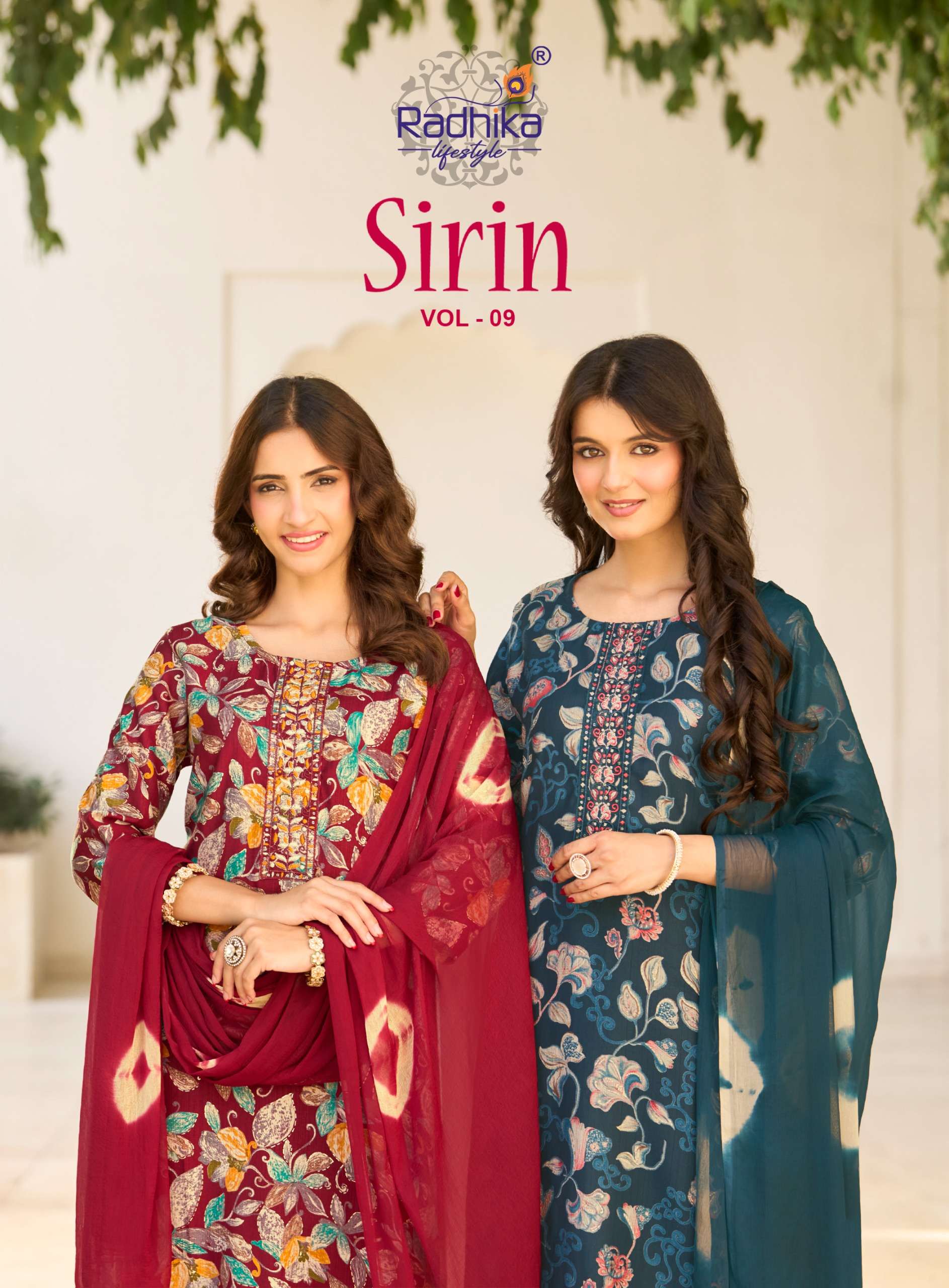 RADHIKA LIFESTYLE SIRIN VOL 9 VERTICAN FOIL PRINT SALWAR KAMEEZ THE RADIANCE OF SHADI SEASON COUTURE