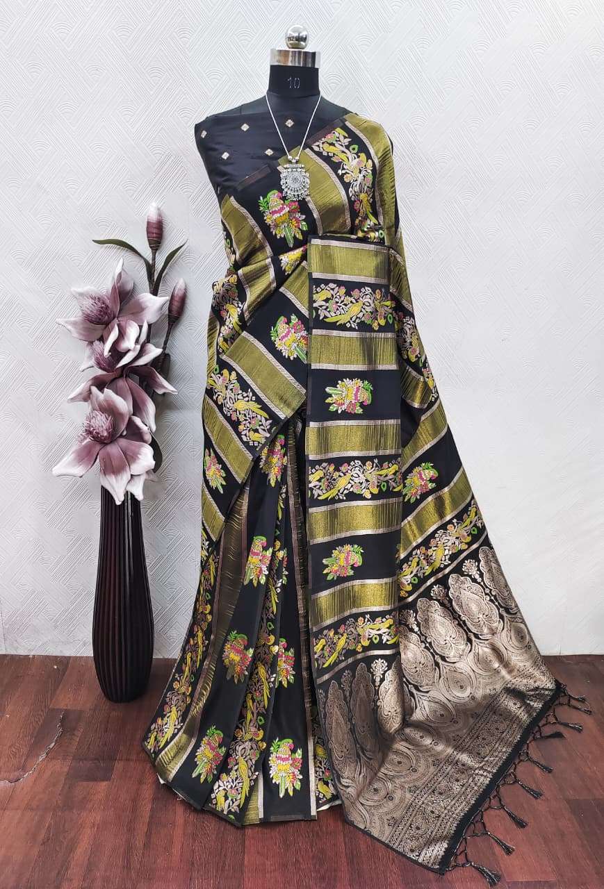 Rajshree Soft And Pure banarasi khadi Georgette silk saree Reseller in surat