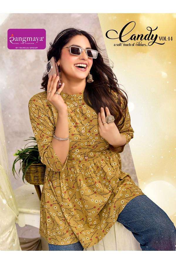 RANGMAYA CANDY VOL 14 TUNIC SHORT TOP FOR WOMEN DAILY WEAR OFFICE TREND STORE