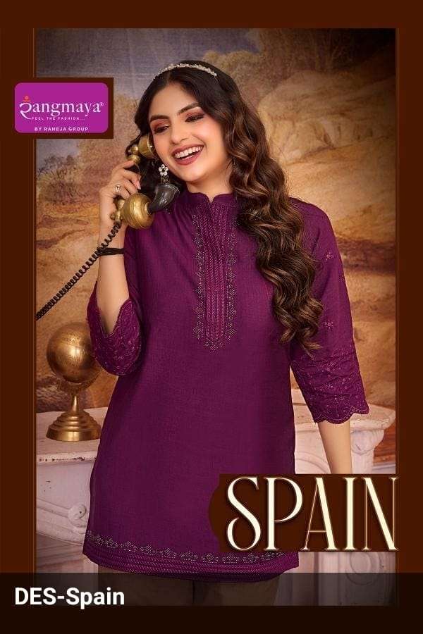 RANGMAYA SPAIN BRAND VERTICAN SHORT TUNIC FOR WOMEN FOR EVERYDAY GLAM DEALER