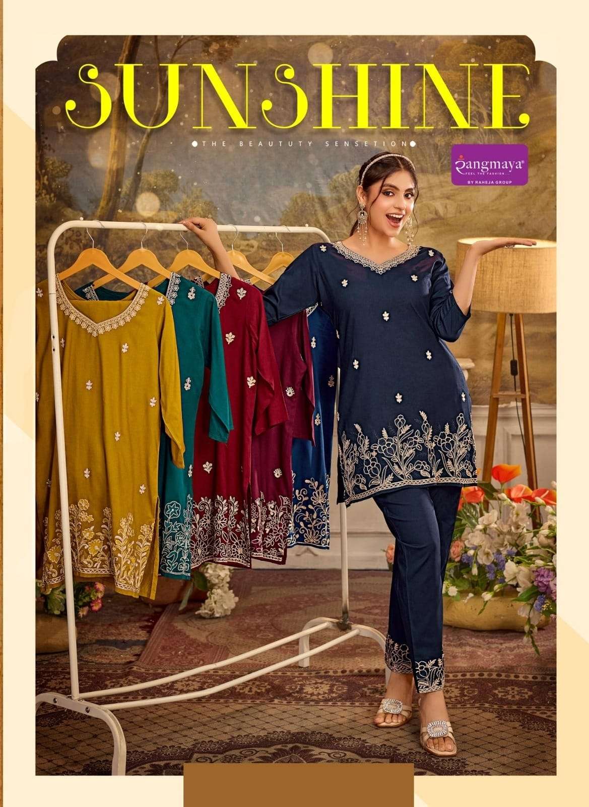RANGMAYA SUNSHINE RAYON CORD SET INDO WESTERN GENERATIONAL AFFORDABLE APPAREL IN SURAT 
