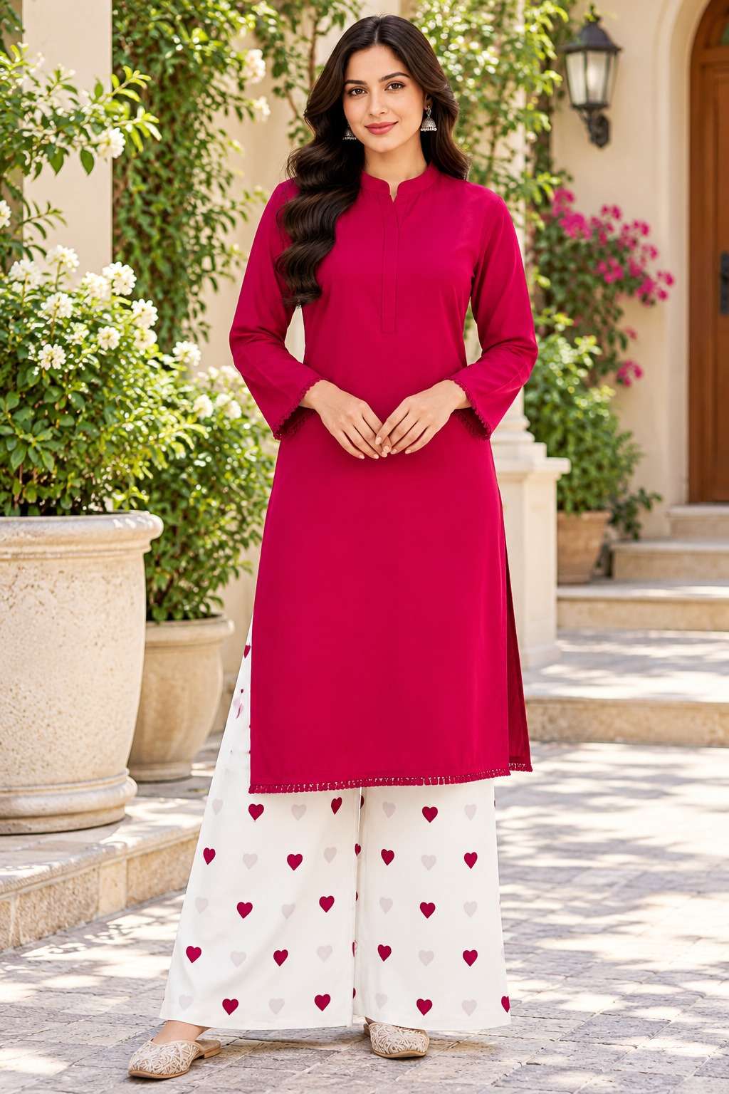 READYMADE & TOP PALAZZO SILK FABRIC TREND OUTFIT INDIA FESTIVAL WHOLESALE