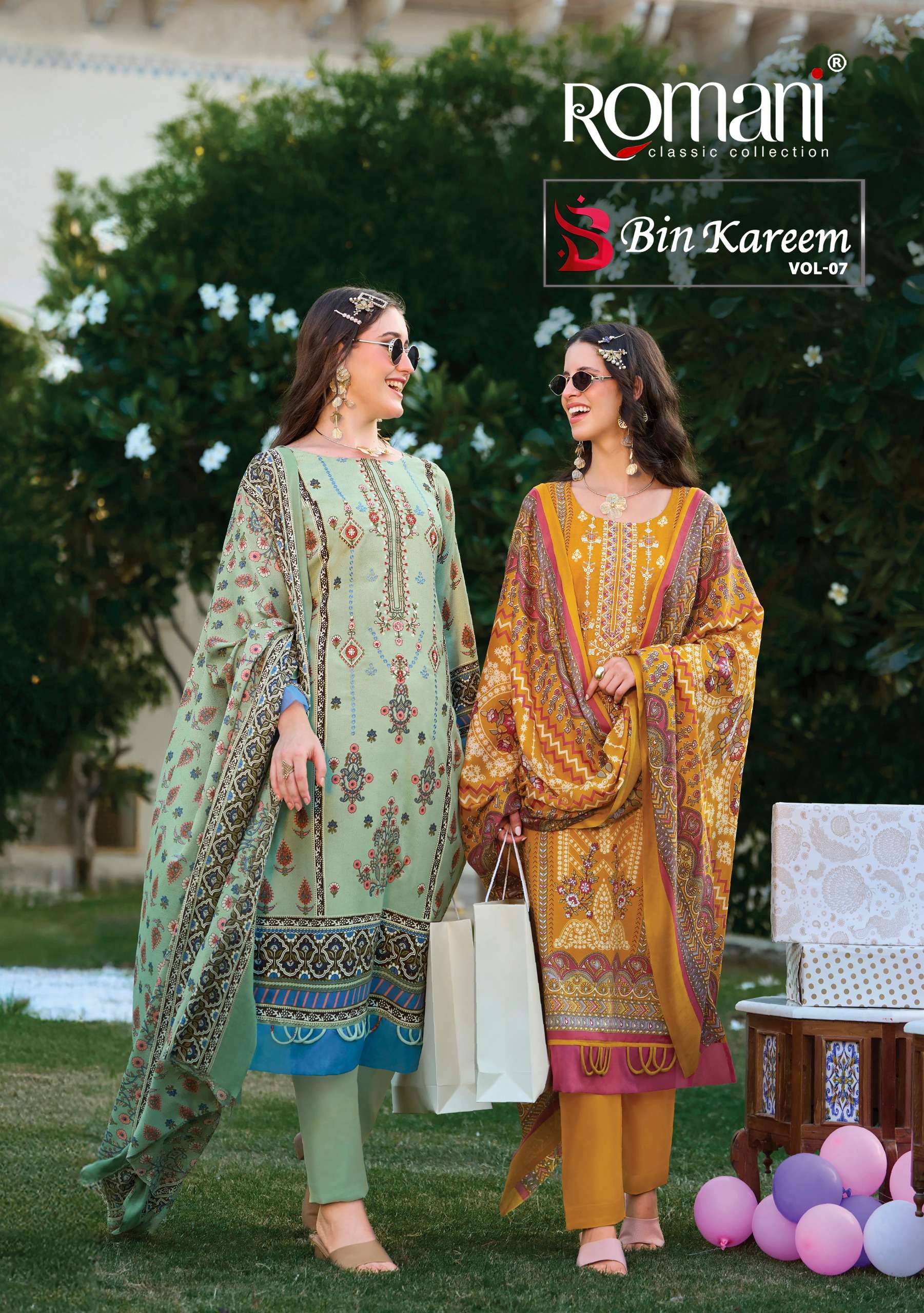 ROMANI BIN KAREEM VOL 7 COTTON DESIGNER PAKISTANI PERSONAL STYLE OR ATTITUDE EID WORLD
