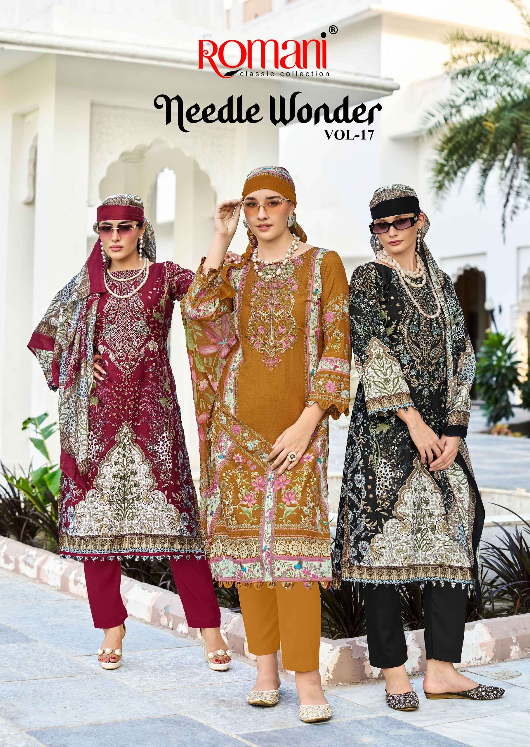 ROMANI NEEDLE WONDER VOL 17 SOFT COTTON DIGITAL PAKISTANI LIGHT SUIT WHOLESALER