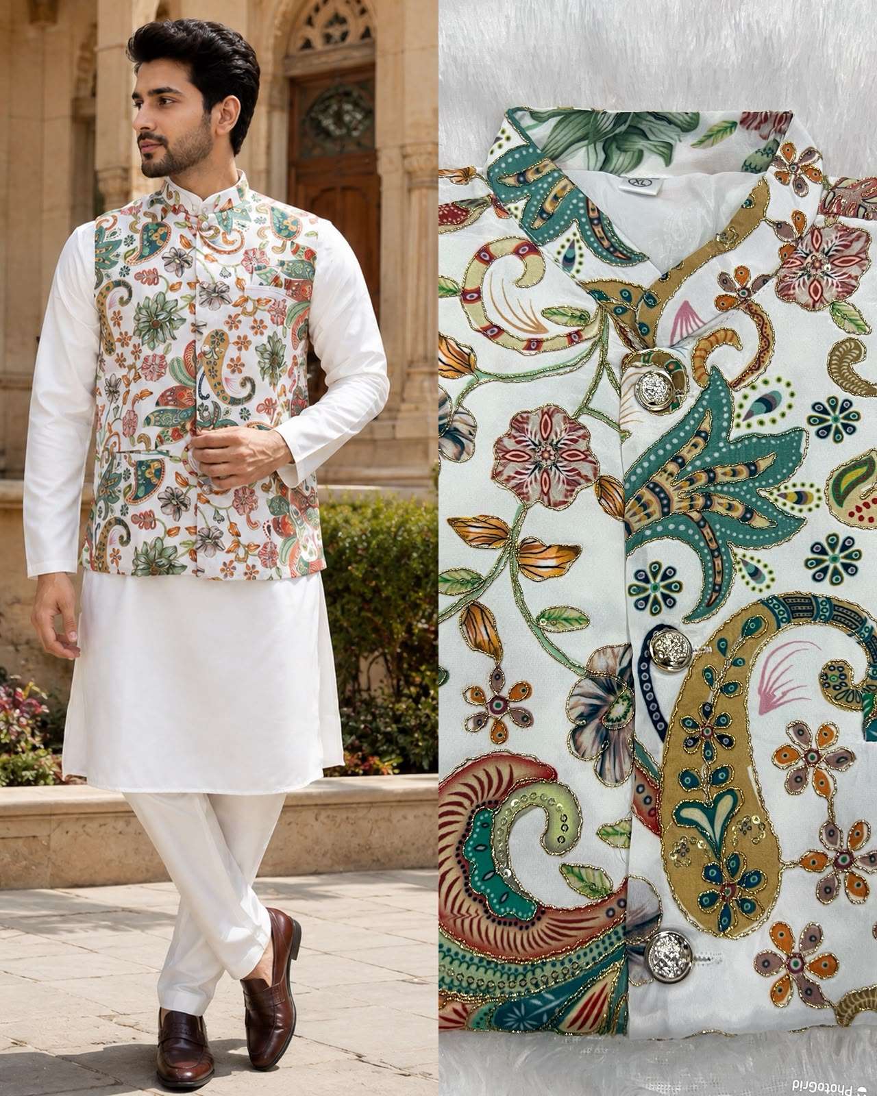 ROYALE COLLECTION 2 0 KOTI WITH KURTA AND PANT DIWALI COLLECTION INDIAN