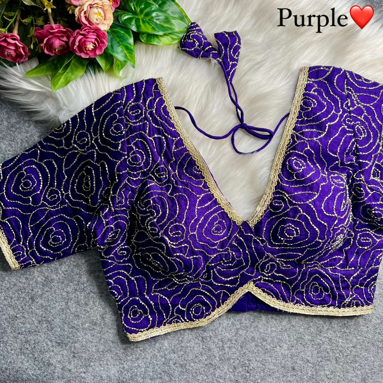 SABYASACHI INSPIRED SOFT SILK FABRIC WITH BEADS WORK BLOUSE RESELLER IN SURAT   