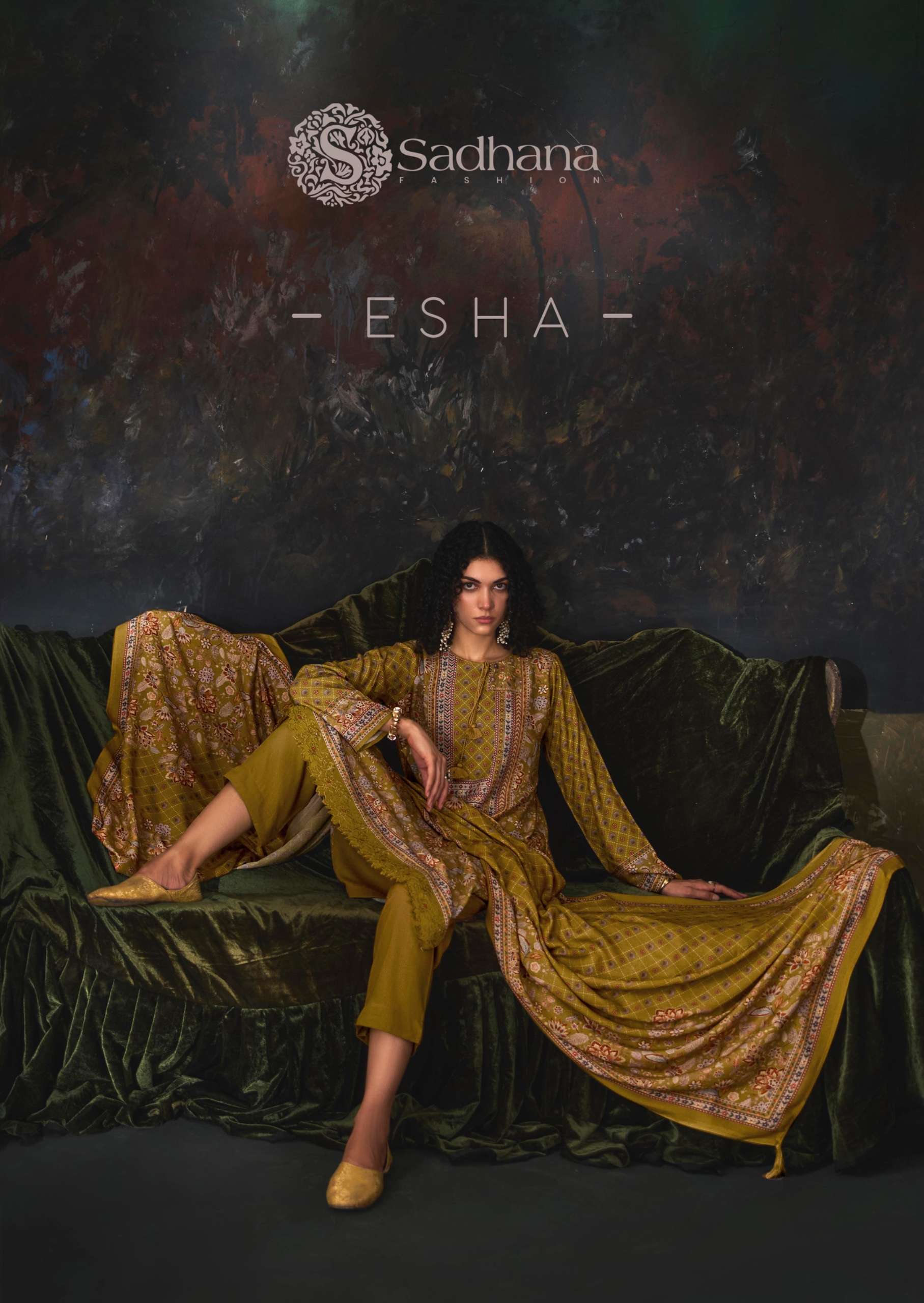  SADHANA FASHION ESHA VISHCOSE PASHMINA KHATLI WORK CLOTHING FOR SEASON GLAM WINTER 