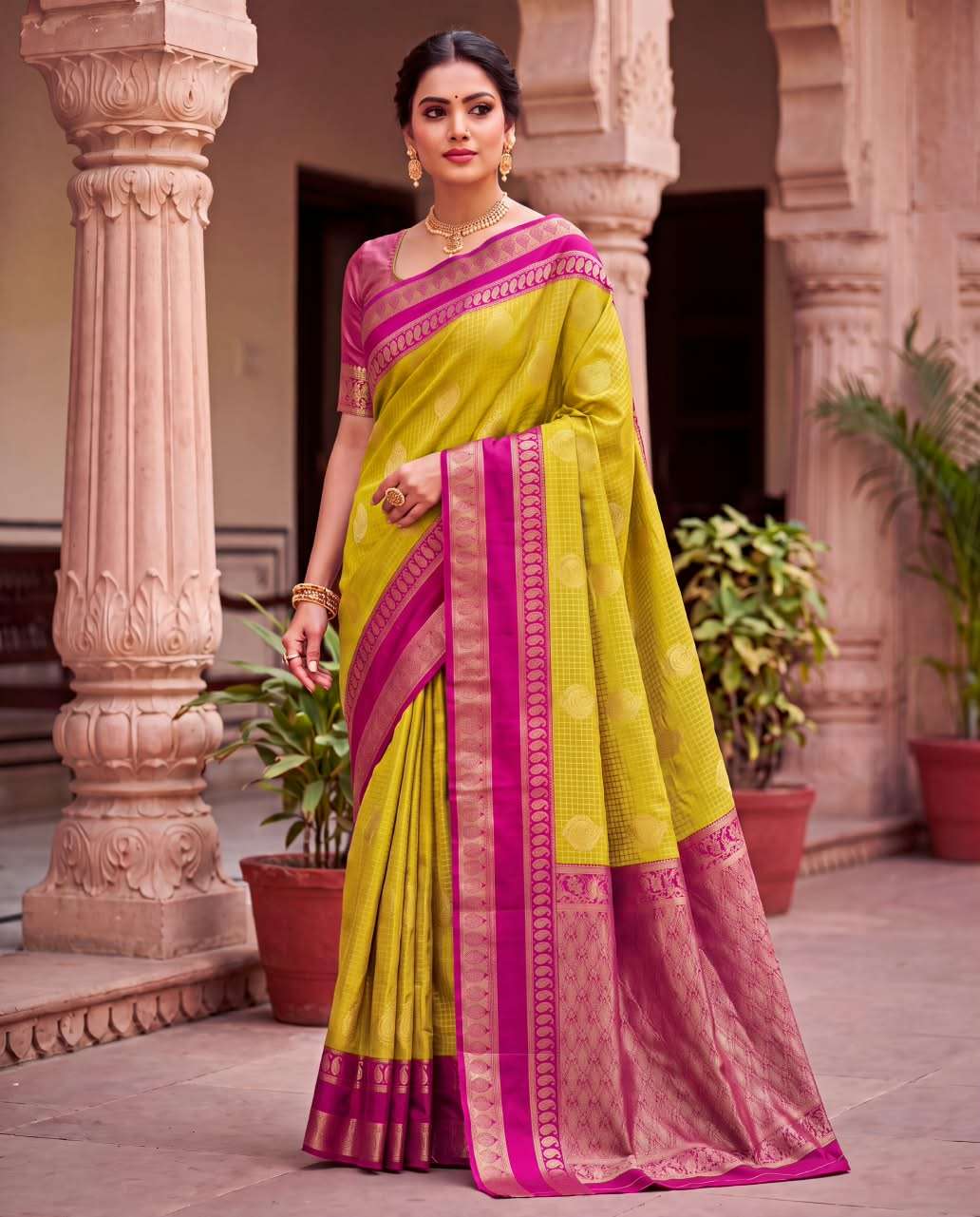 Sanchi Pure and Soft Kanjivaram silk saree Reseller in surat