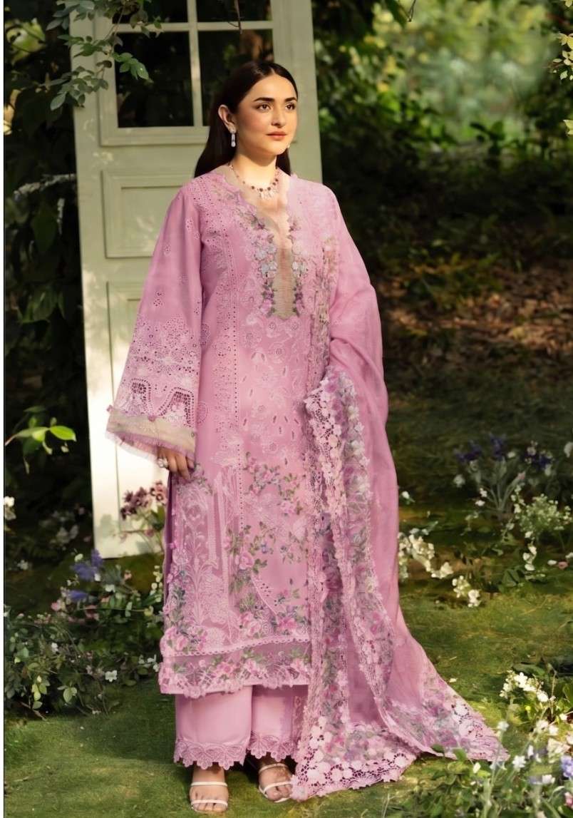 SANIYA TRENDZ NX ELAF PREMIUM 7211 COTTON WITH CHIKANKARI WORK PAKISTANI DRESS EID RESELLER