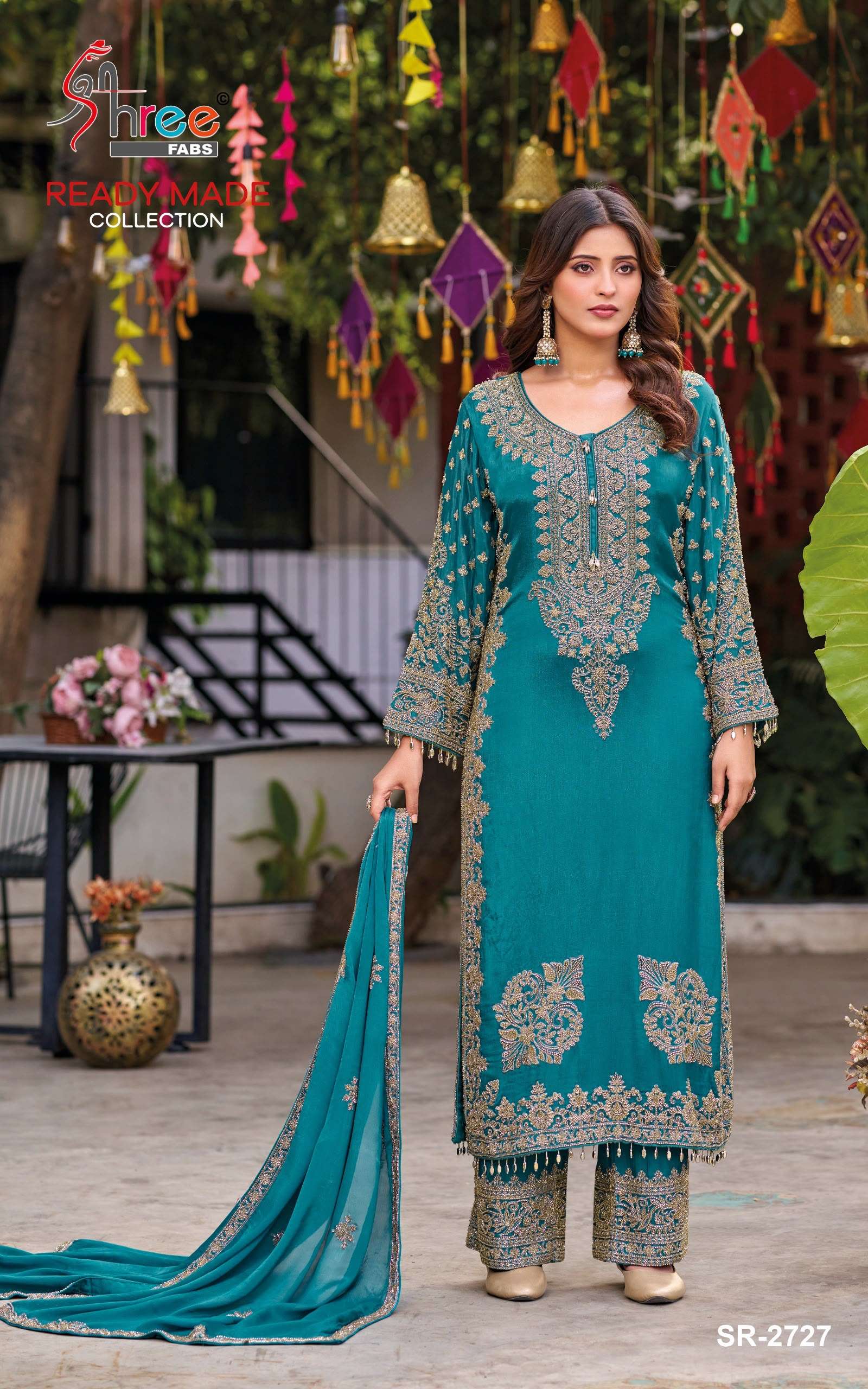 SHREE FABS 2727 VISCOSE TISSUE HEAVY WORK SUIT FOR WEDDING STYLE BUY WHOLESALE US & UK