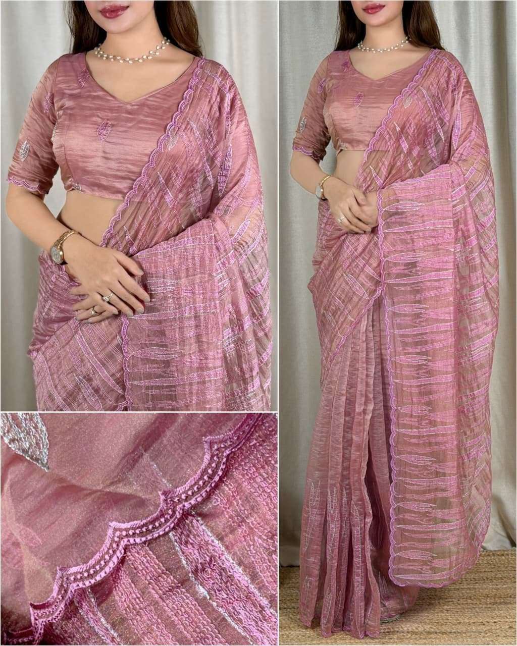 Siara A perfect Turkish organza fabric style saree reseller in surat