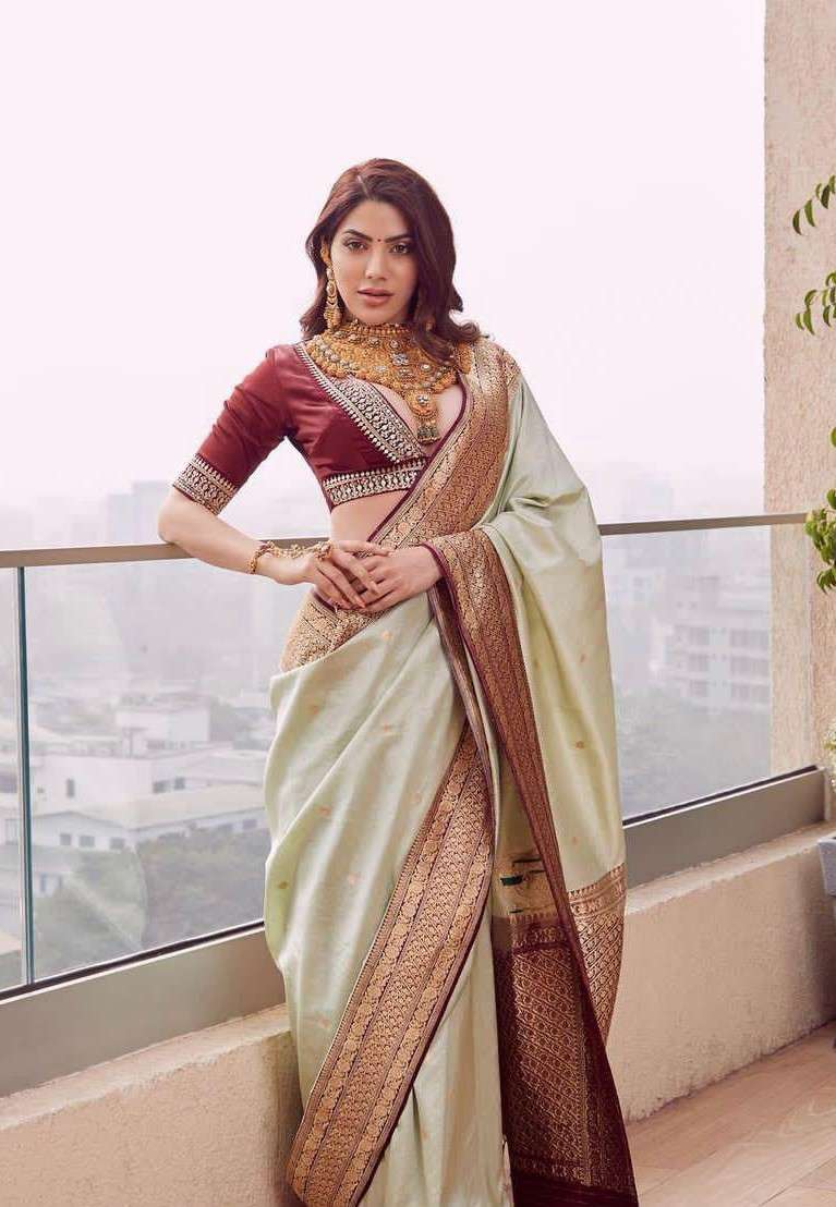  SOFT AND PURE LICHI SILK FABRIC SAREE RESELLER IN SURAT 4076