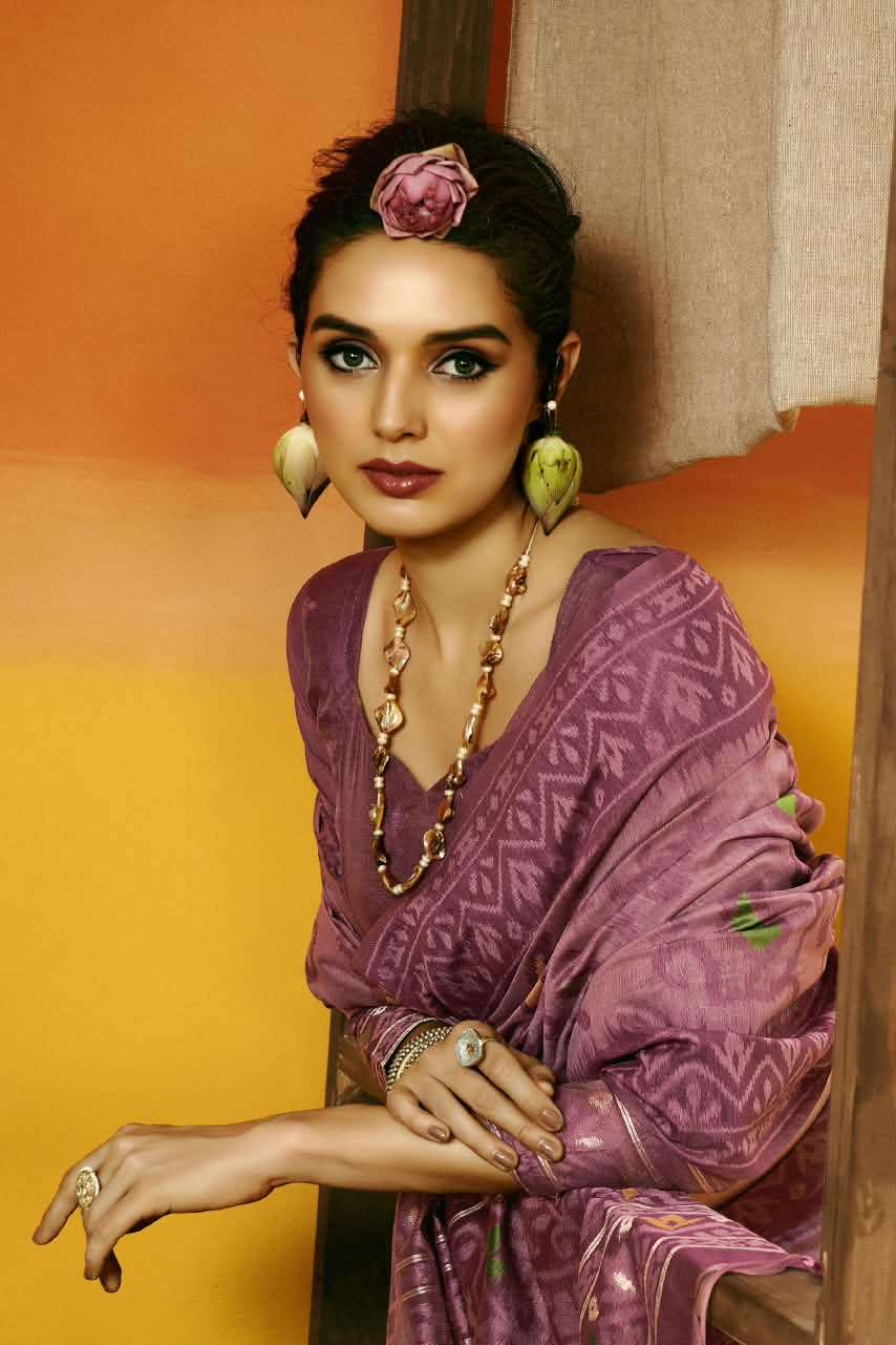  SOSY SHADES OF SIX YARDS JAMDANI SPUN FABRIC SAREE RESELLER IN SURAT